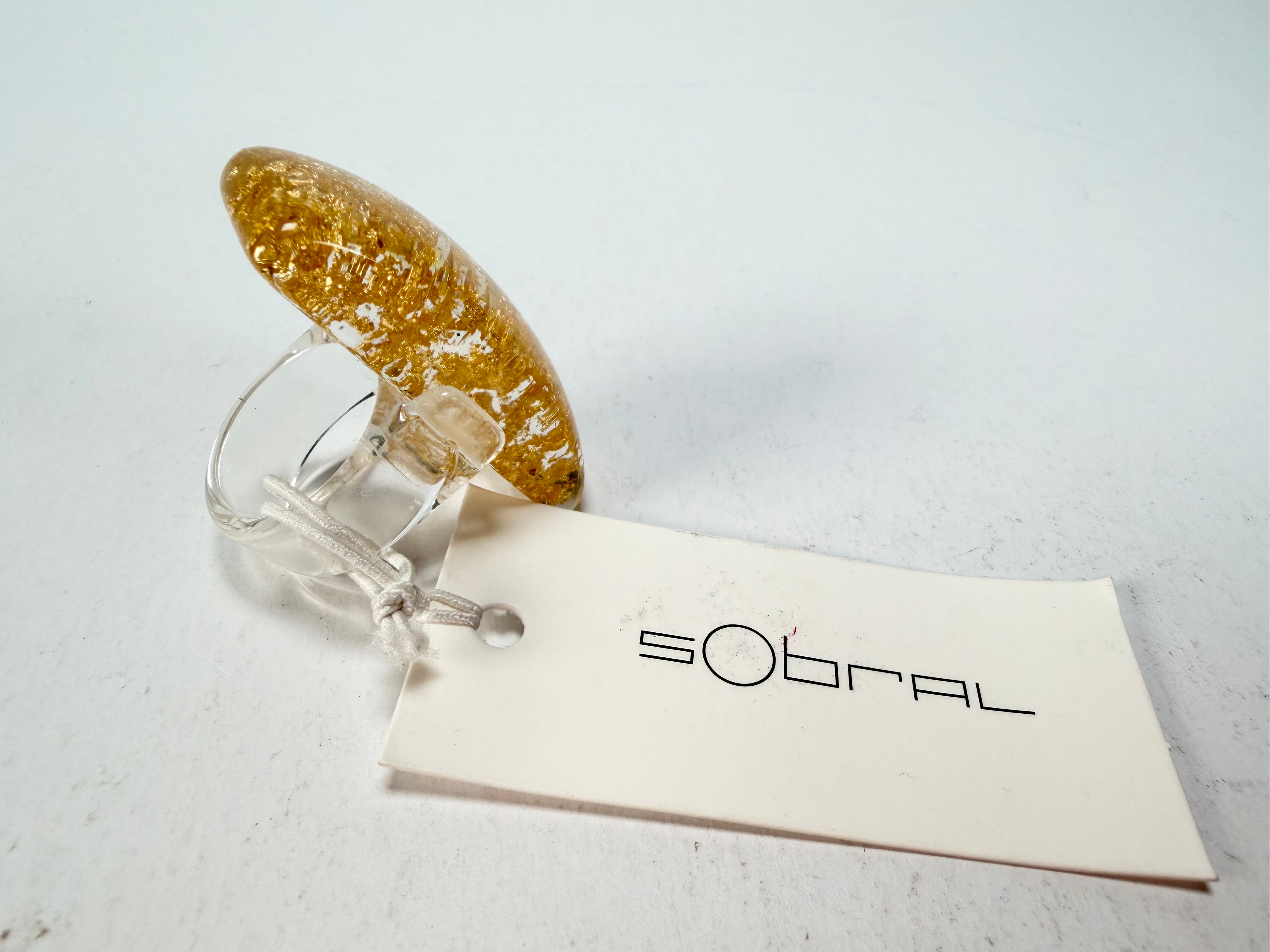 Sobral - Metalique "Sandra" Resin Ring ( 004769 ) - Size UK P / US 7.5