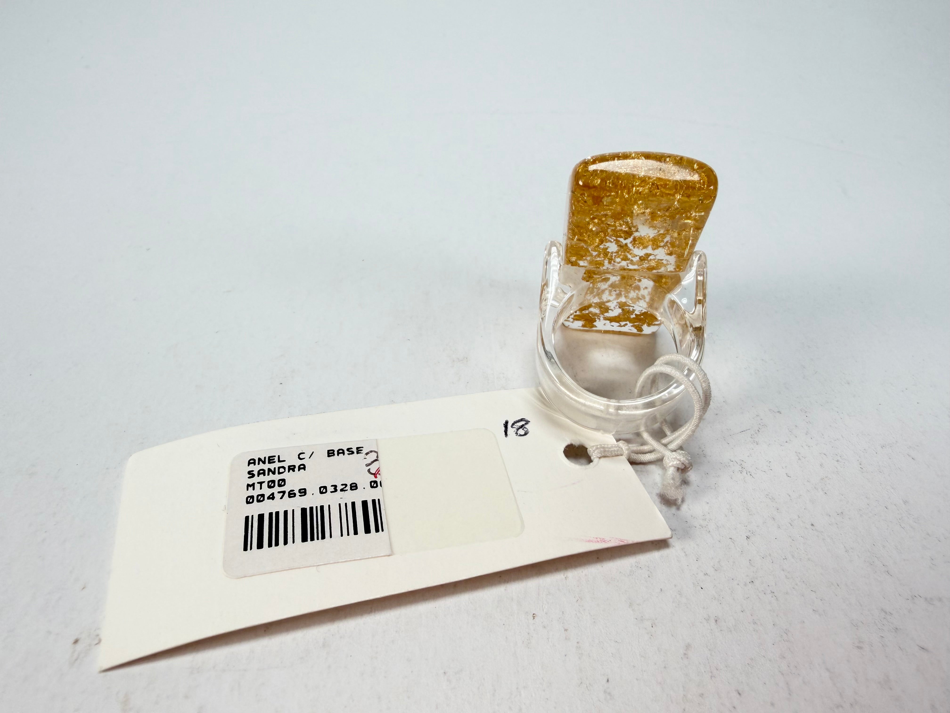 Sobral - Metalique "Sandra" Resin Ring ( 004769 ) - Size UK P / US 7.5