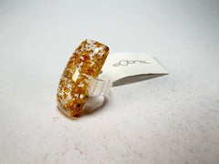Sobral - Metalique "Sandra" Resin Ring ( 004769 ) - Size UK R / US 8.5