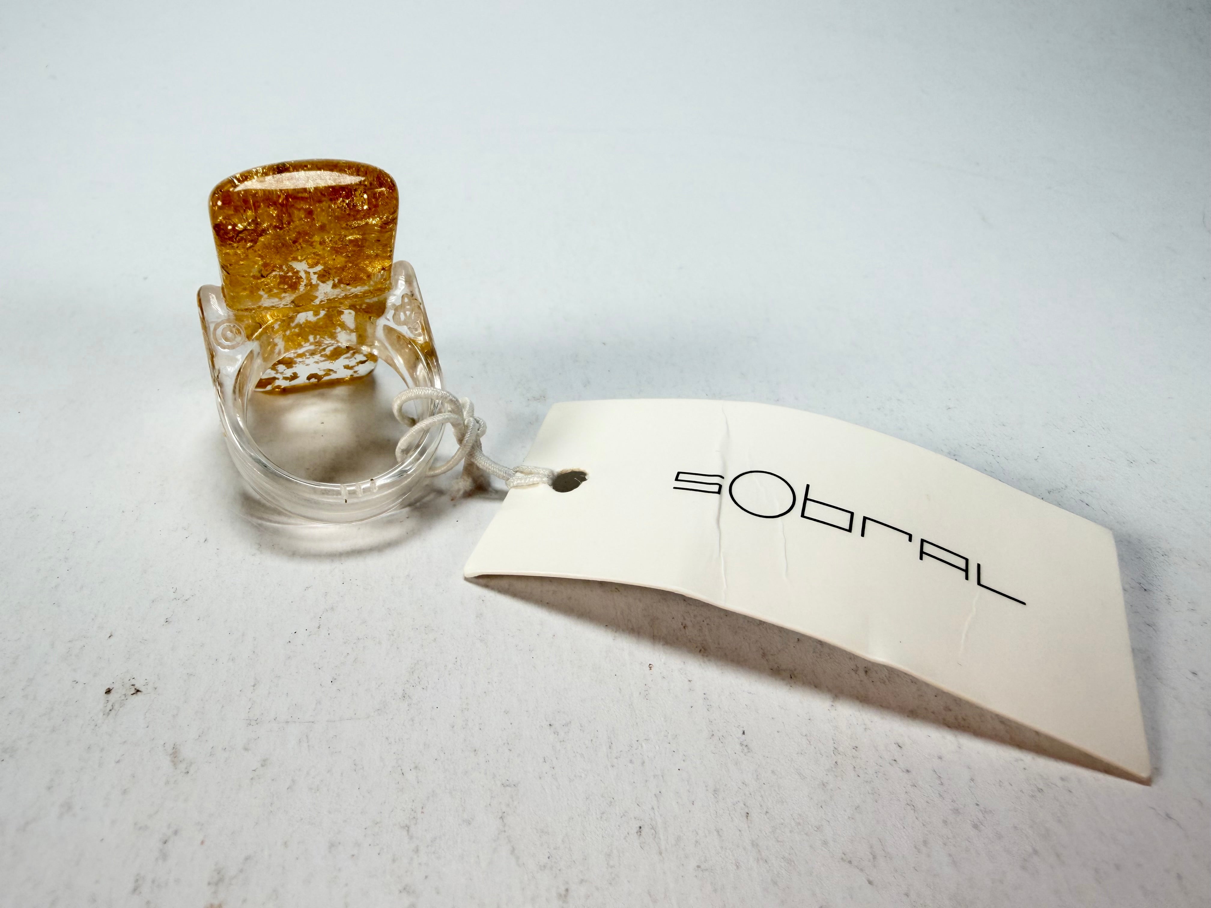Sobral - Metalique "Sandra" Resin Ring ( 004769 ) - Size UK R / US 8.5