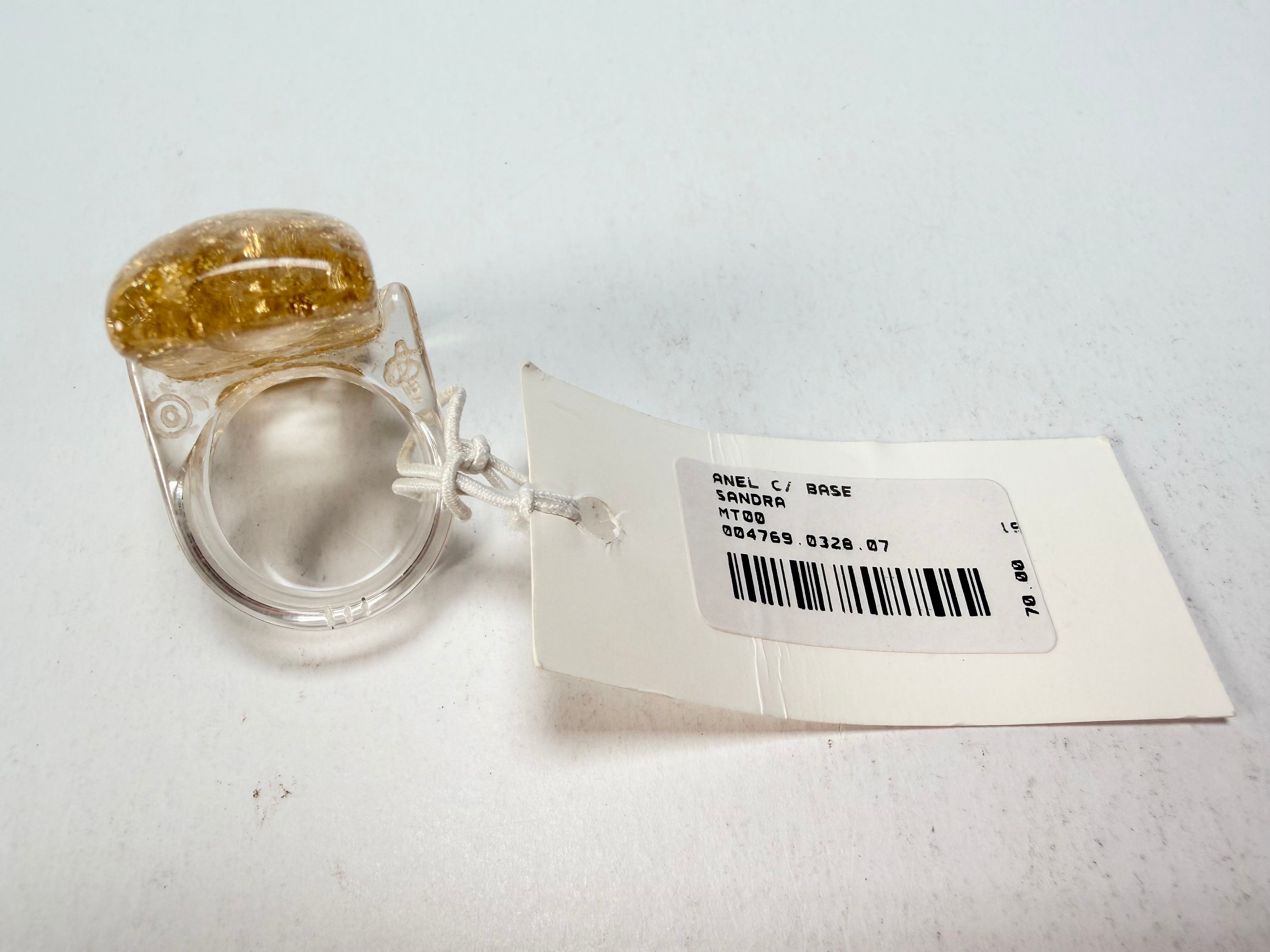 Sobral - Metalique "Sandra" Resin Ring ( 004769 ) - Size UK R / US 8.5