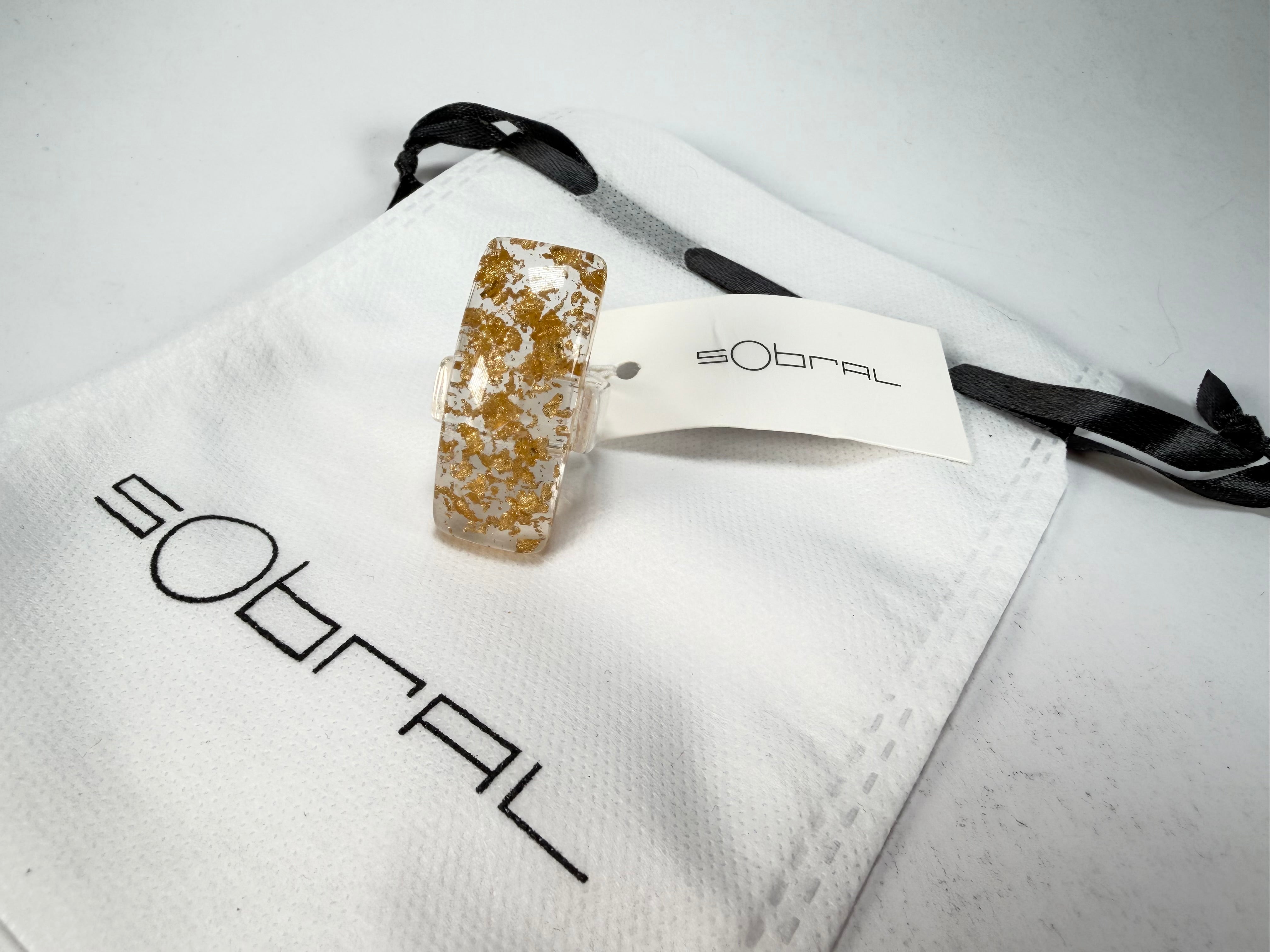 Sobral - Metalique "Sandra" Resin Ring ( 004769 ) - Size UK R / US 8.5