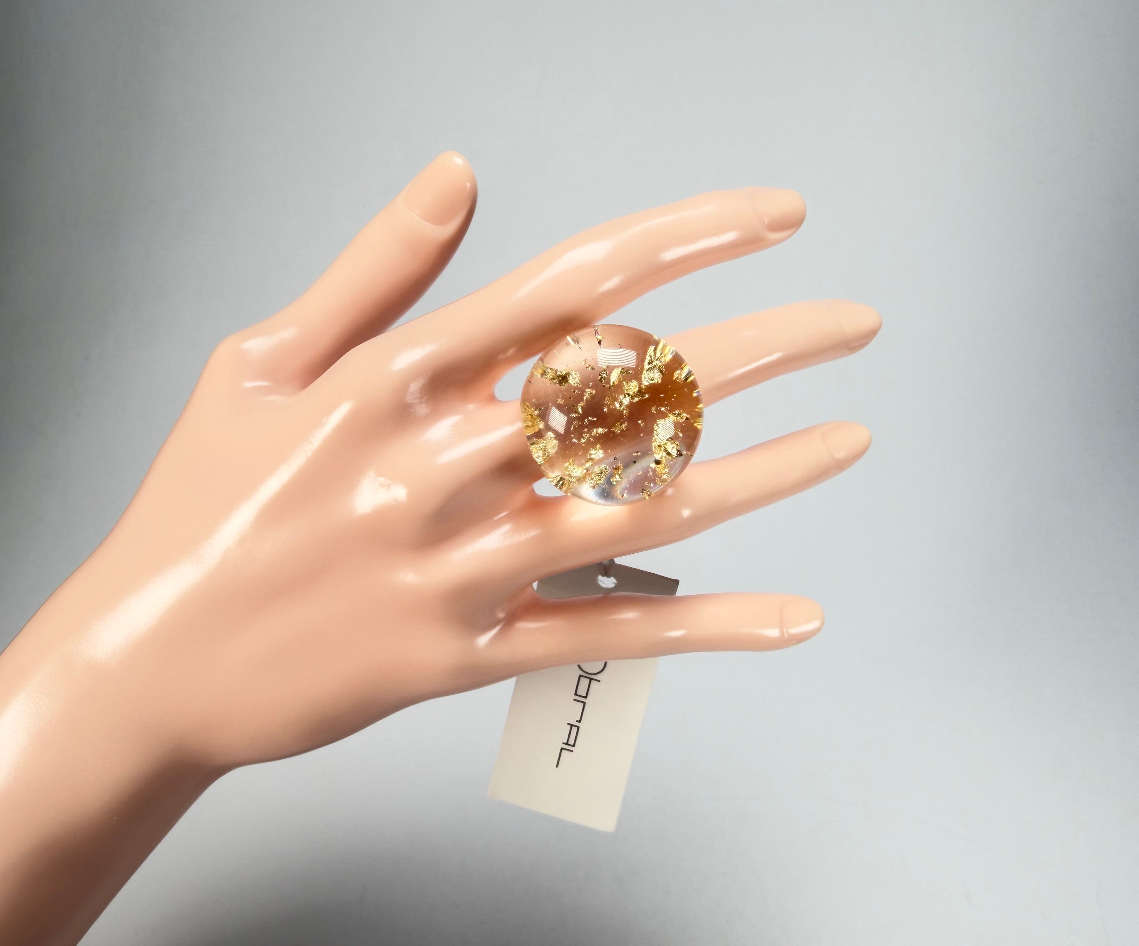 Sobral - Metalique "Apolo" Resin Ring ( 002836 ) - Size UK N / US 6.5