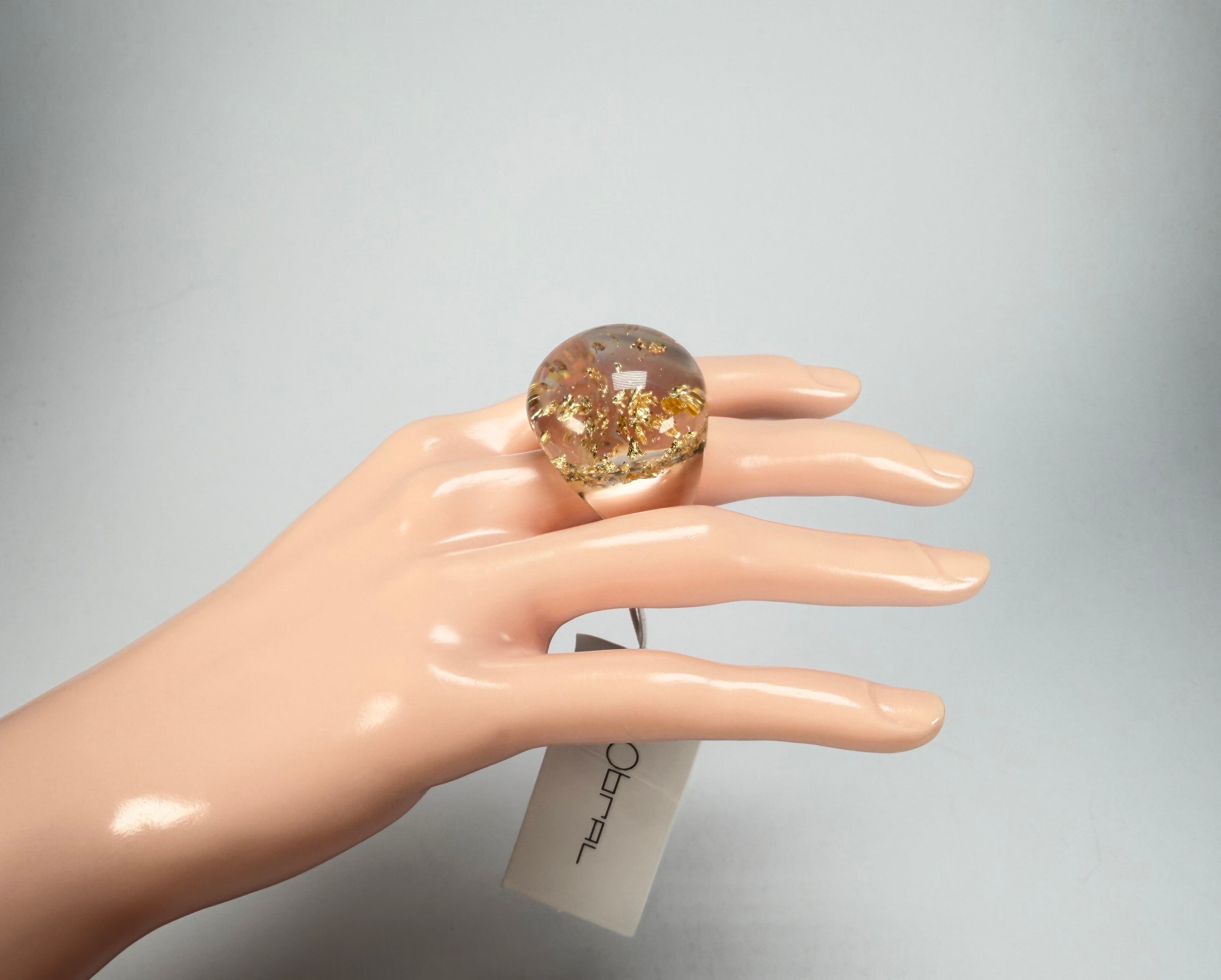 Sobral - Metalique "Apolo" Resin Ring ( 002836 ) - Size UK N / US 6.5