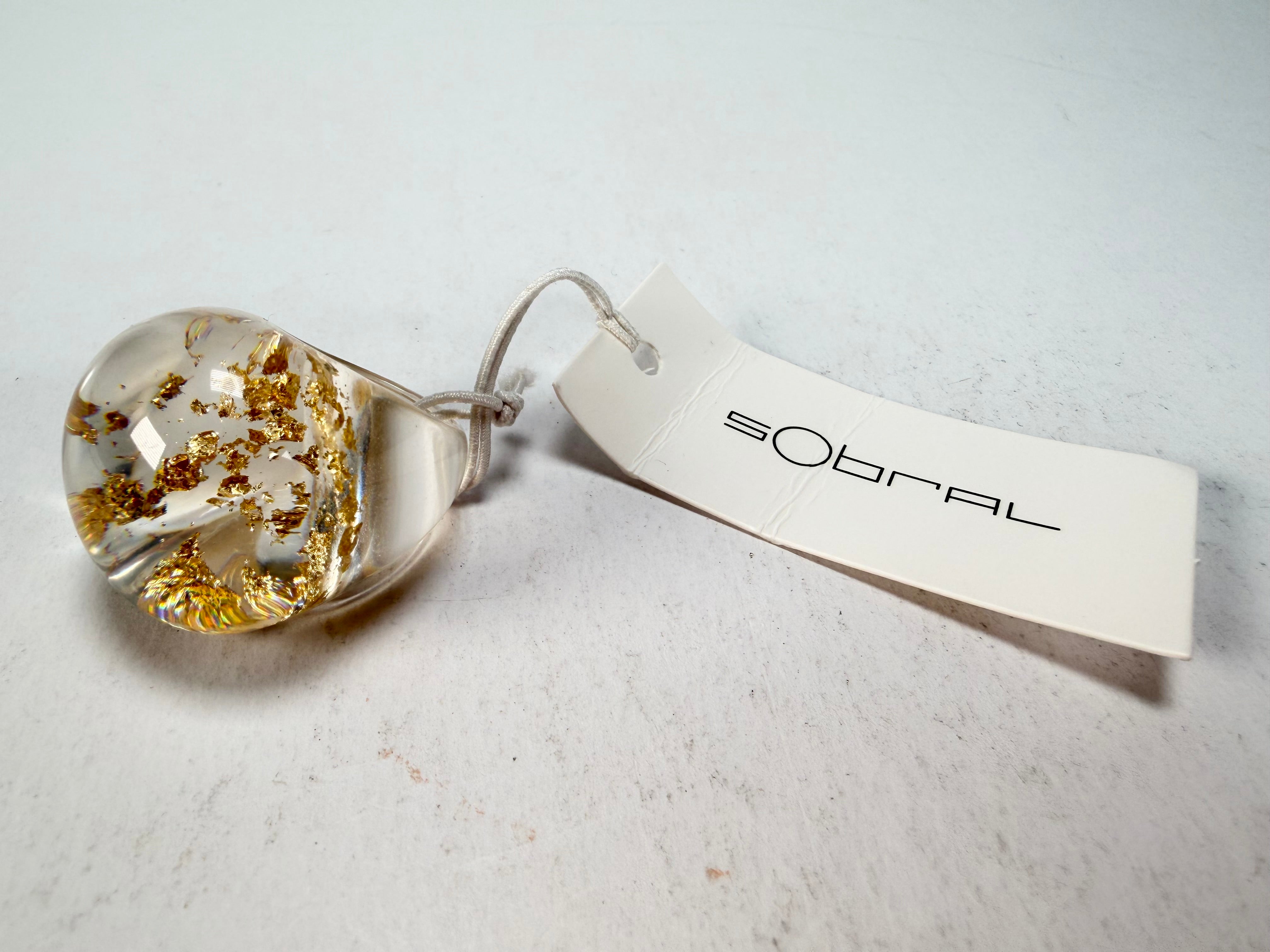Sobral - Metalique "Apolo" Resin Ring ( 002836 ) - Size UK N / US 6.5