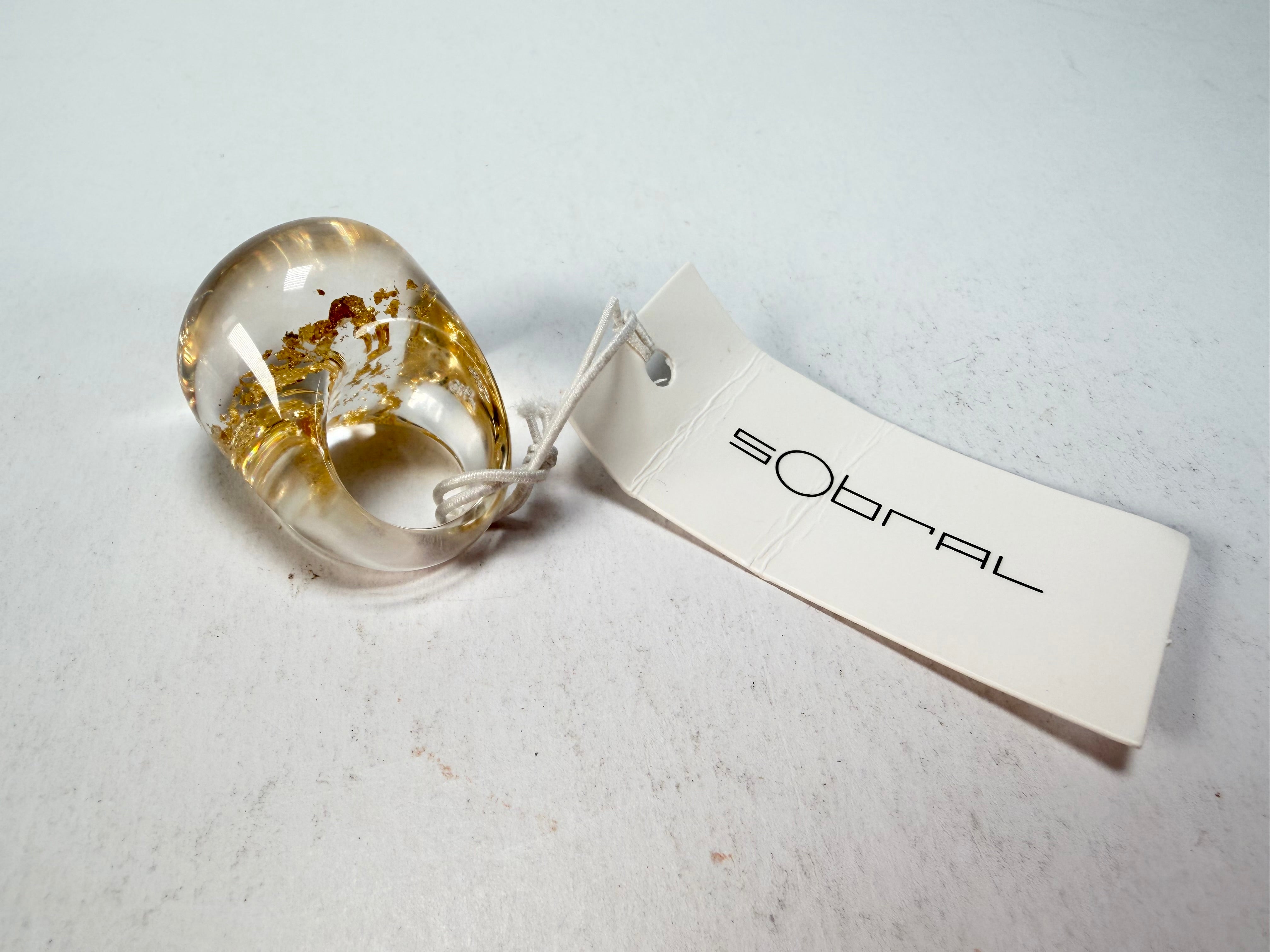 Sobral - Metalique "Apolo" Resin Ring ( 002836 ) - Size UK N / US 6.5