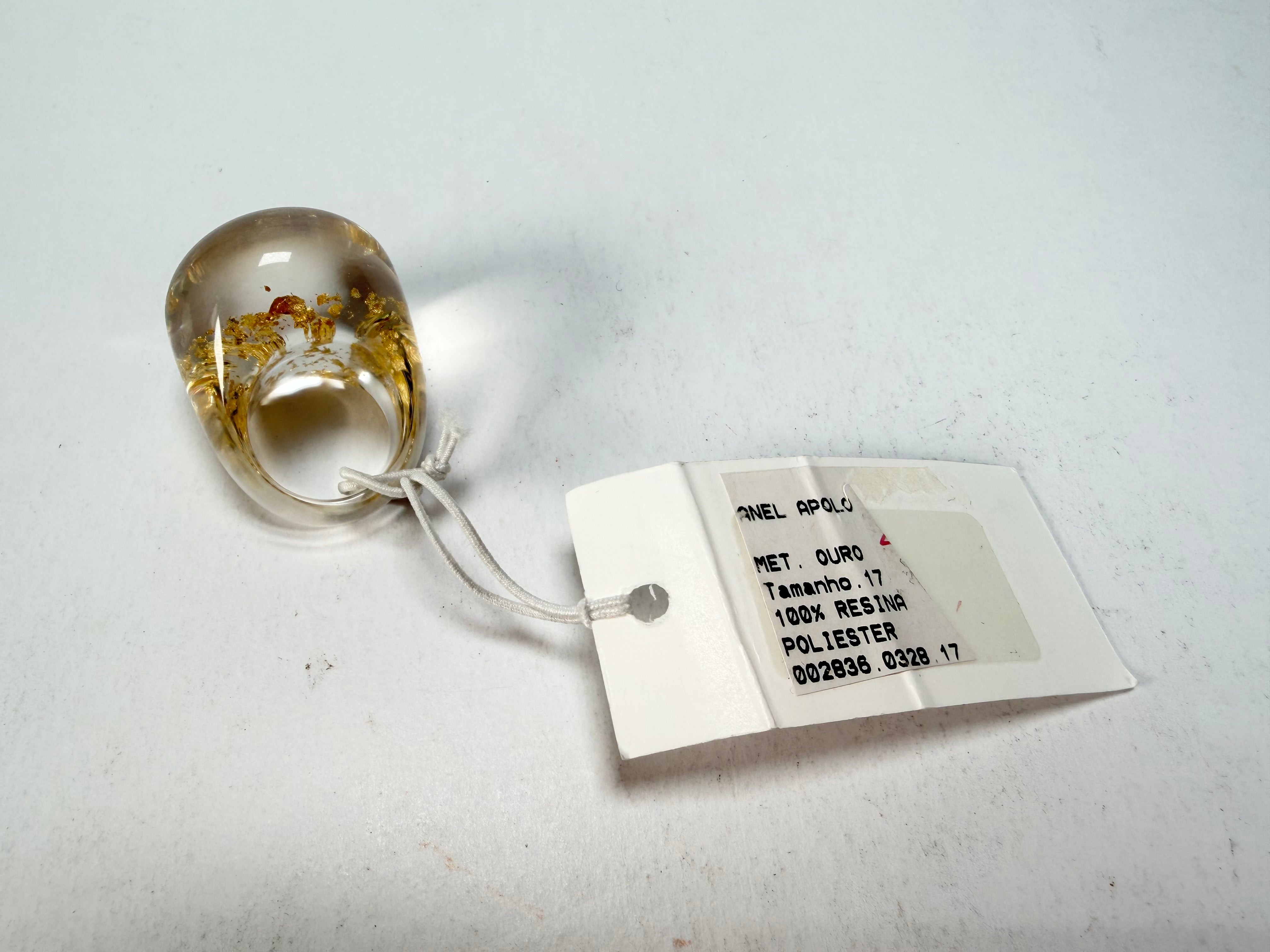 Sobral - Metalique "Apolo" Resin Ring ( 002836 ) - Size UK N / US 6.5