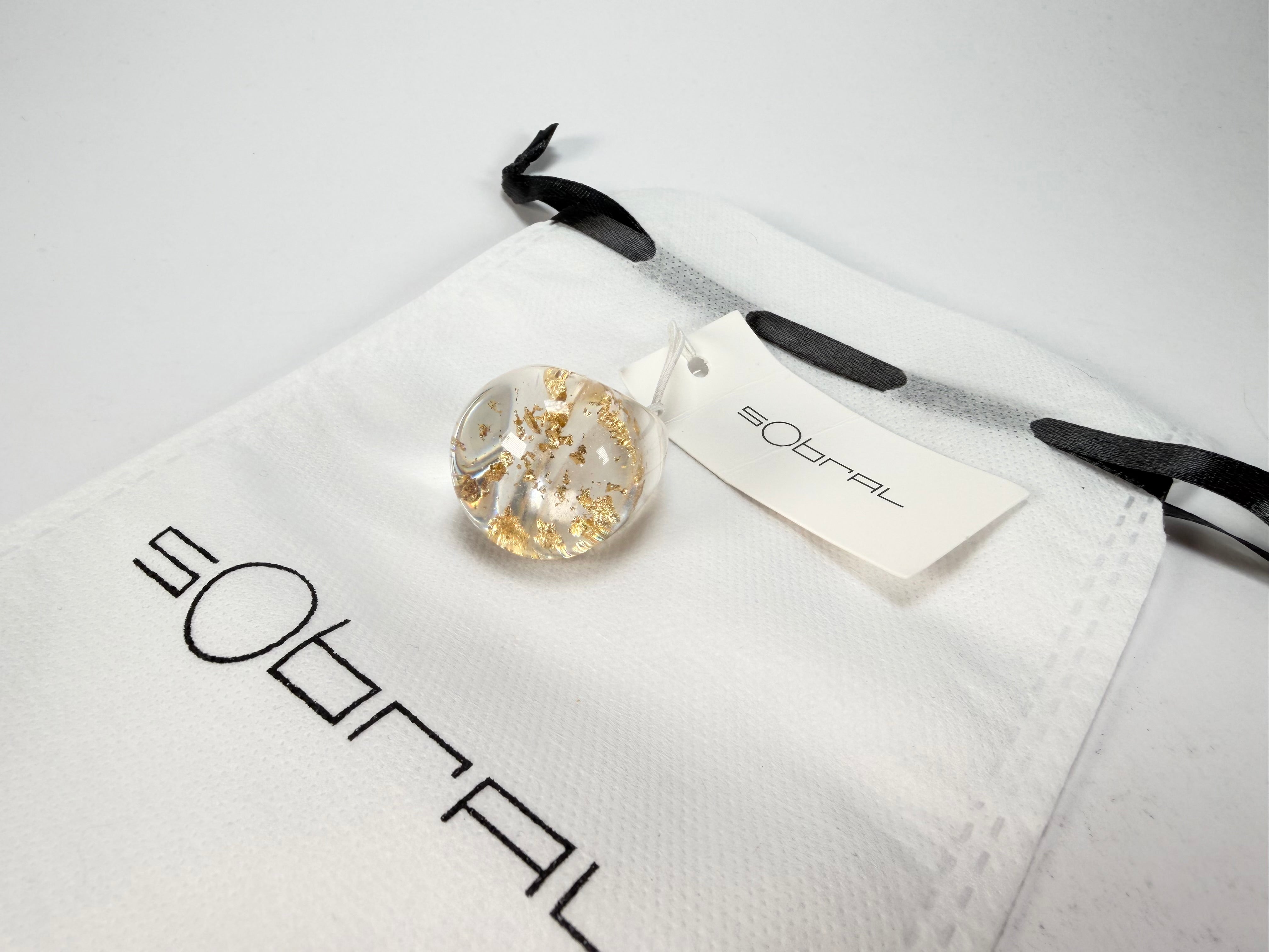 Sobral - Metalique "Apolo" Resin Ring ( 002836 ) - Size UK N / US 6.5