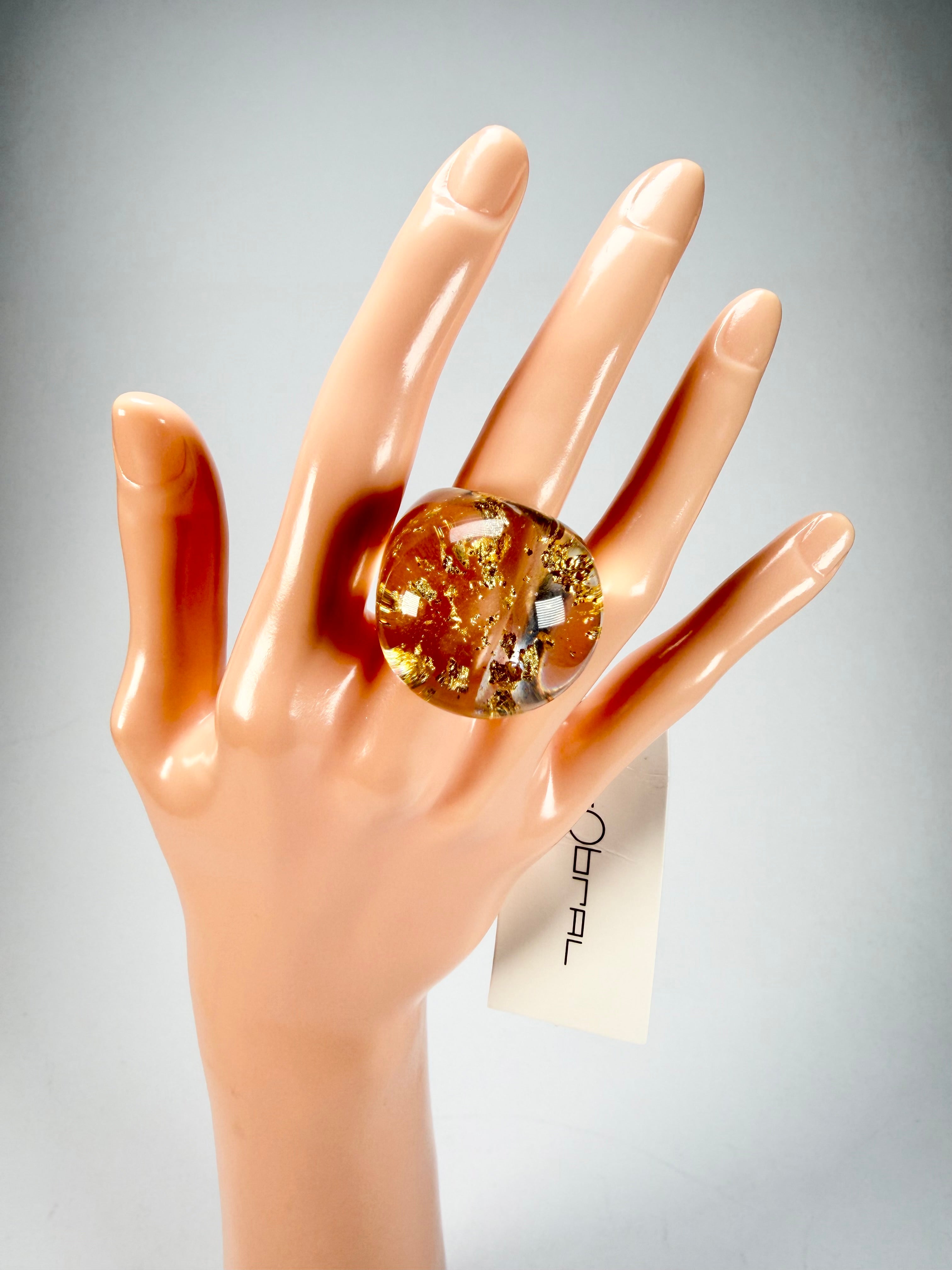 Sobral - Metalique "Apolo" Resin Ring ( 002836 ) - Size UK N / US 6.5