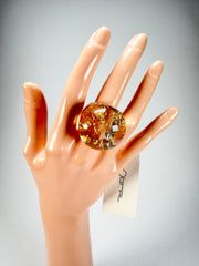 Sobral - Metalique "Apolo" Resin Ring ( 002836 ) - Size UK N / US 6.5