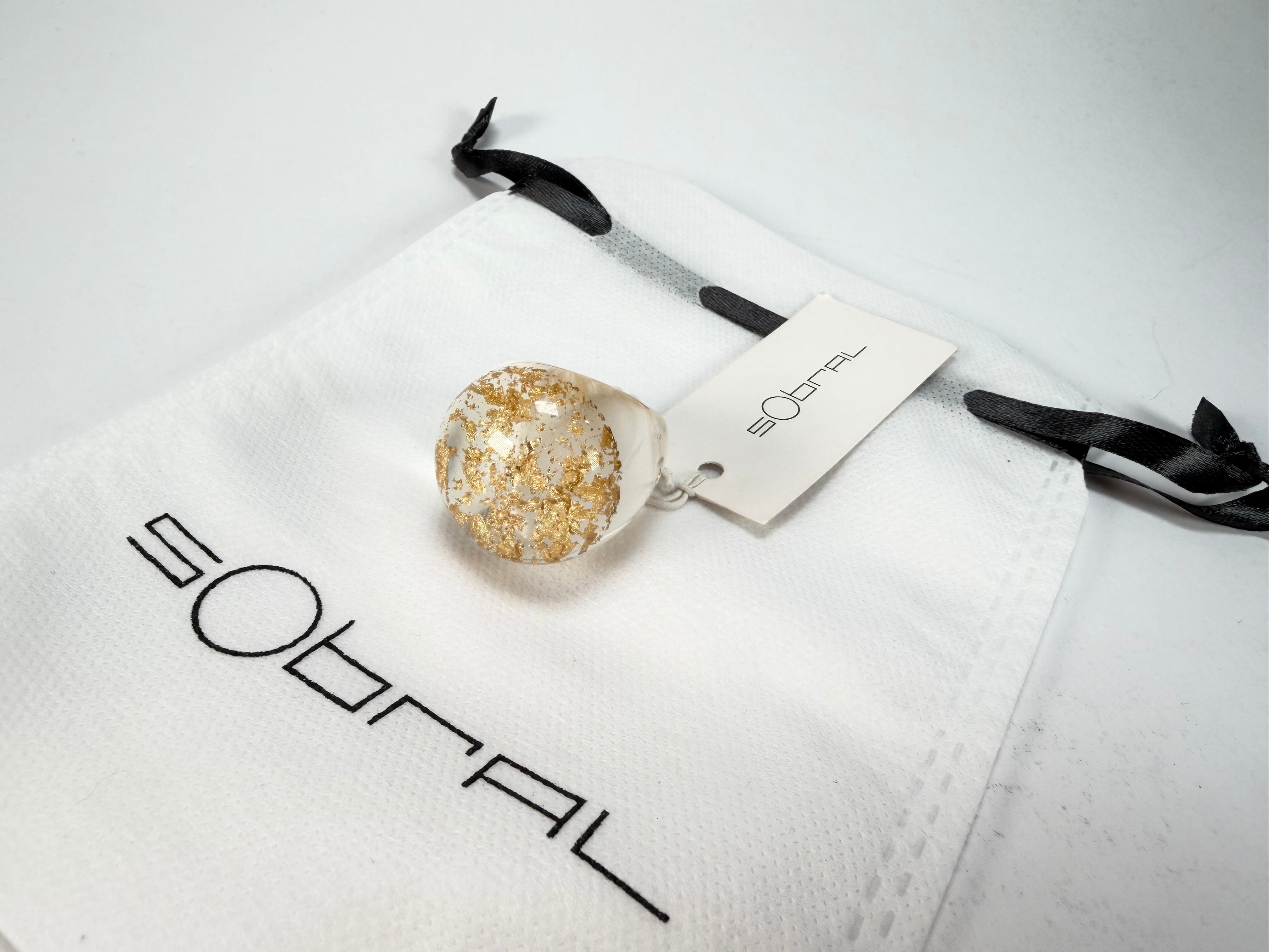Sobral - Metalique "Apolo" Resin Ring ( 002836 ) - Size UK R / US 9