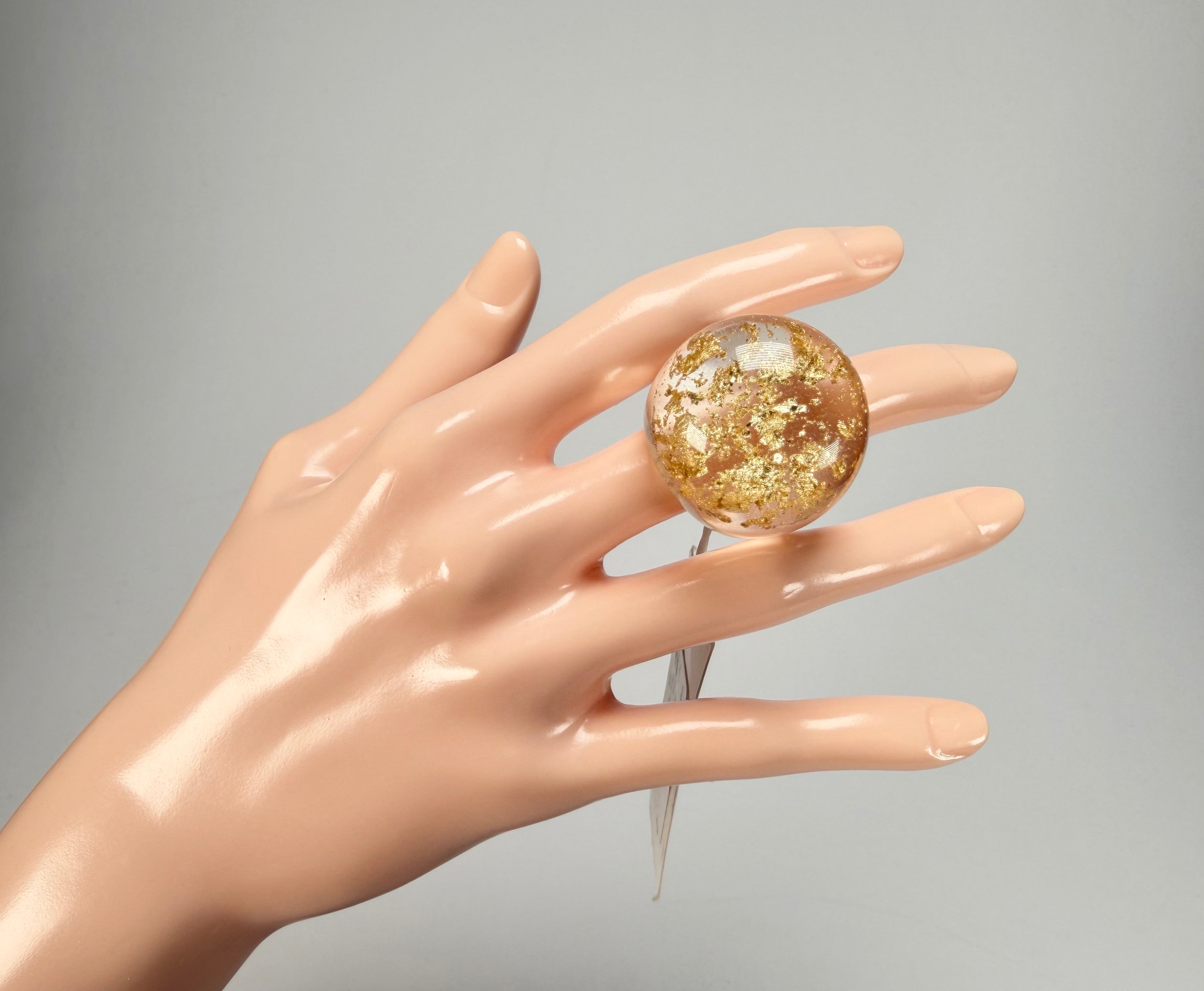 Sobral - Metalique "Apolo" Resin Ring ( 002836 ) - Size UK R / US 9