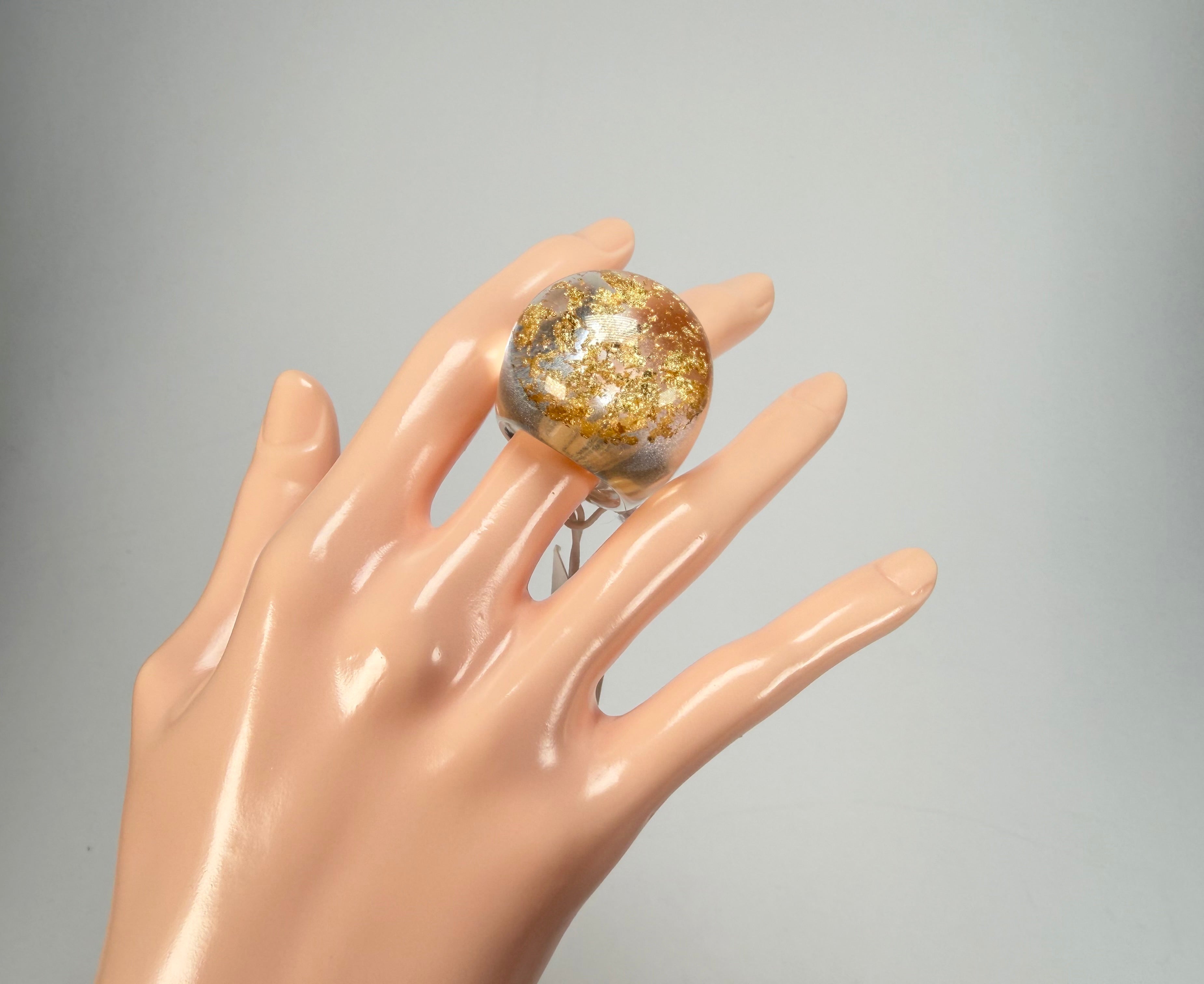 Sobral - Metalique "Apolo" Resin Ring ( 002836 ) - Size UK R / US 9