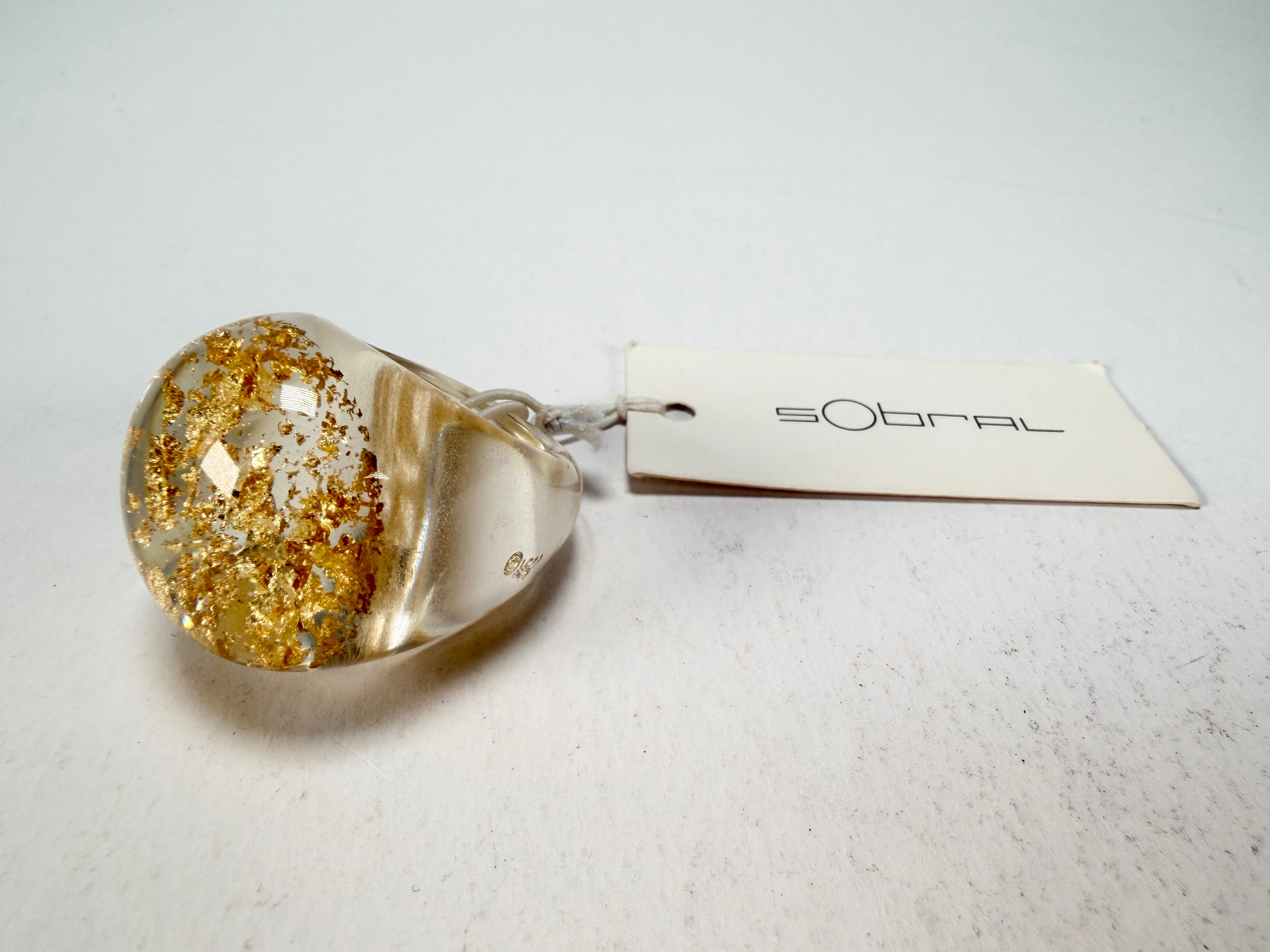 Sobral - Metalique "Apolo" Resin Ring ( 002836 ) - Size UK R / US 9
