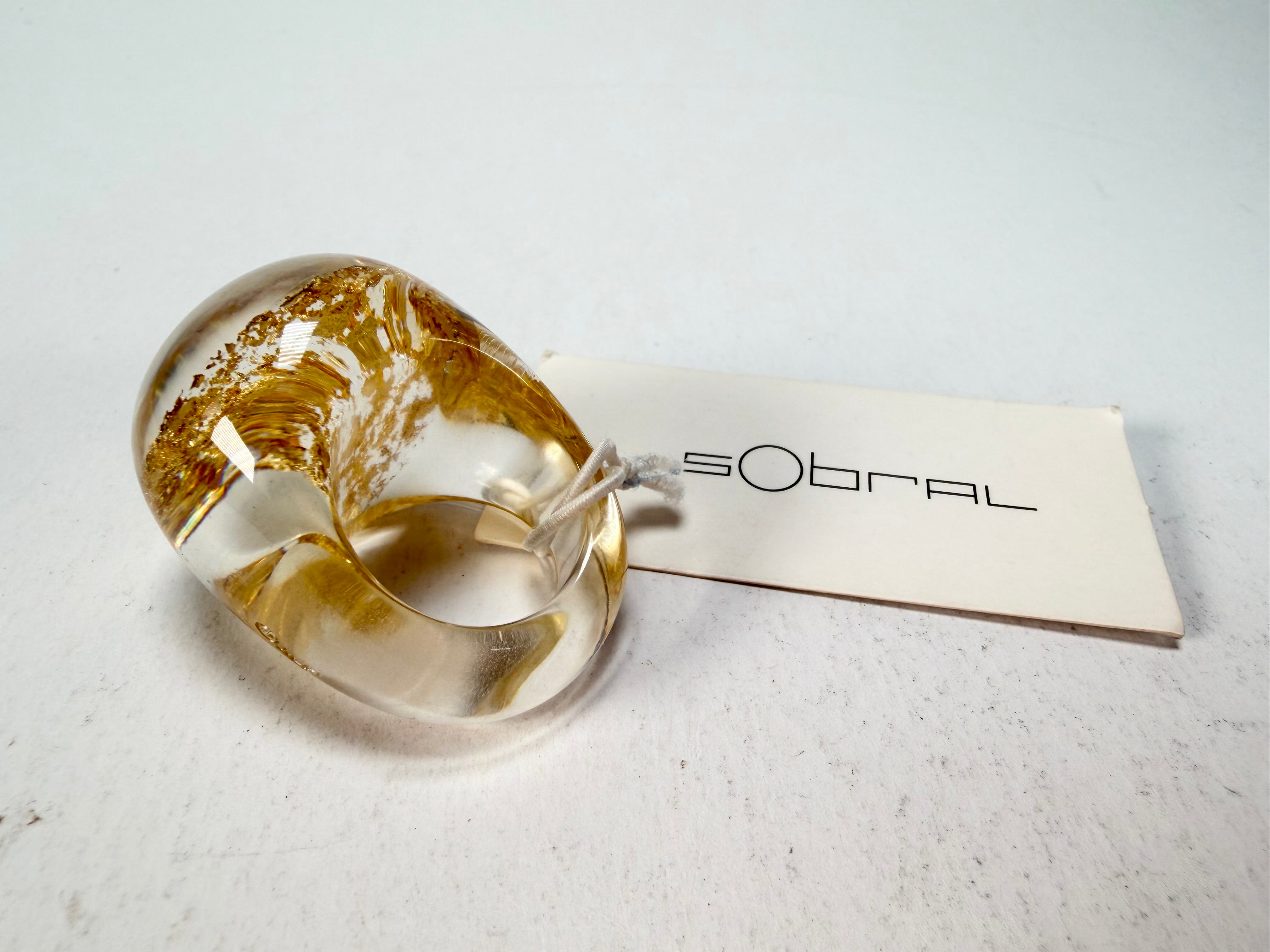 Sobral - Metalique "Apolo" Resin Ring ( 002836 ) - Size UK R / US 9