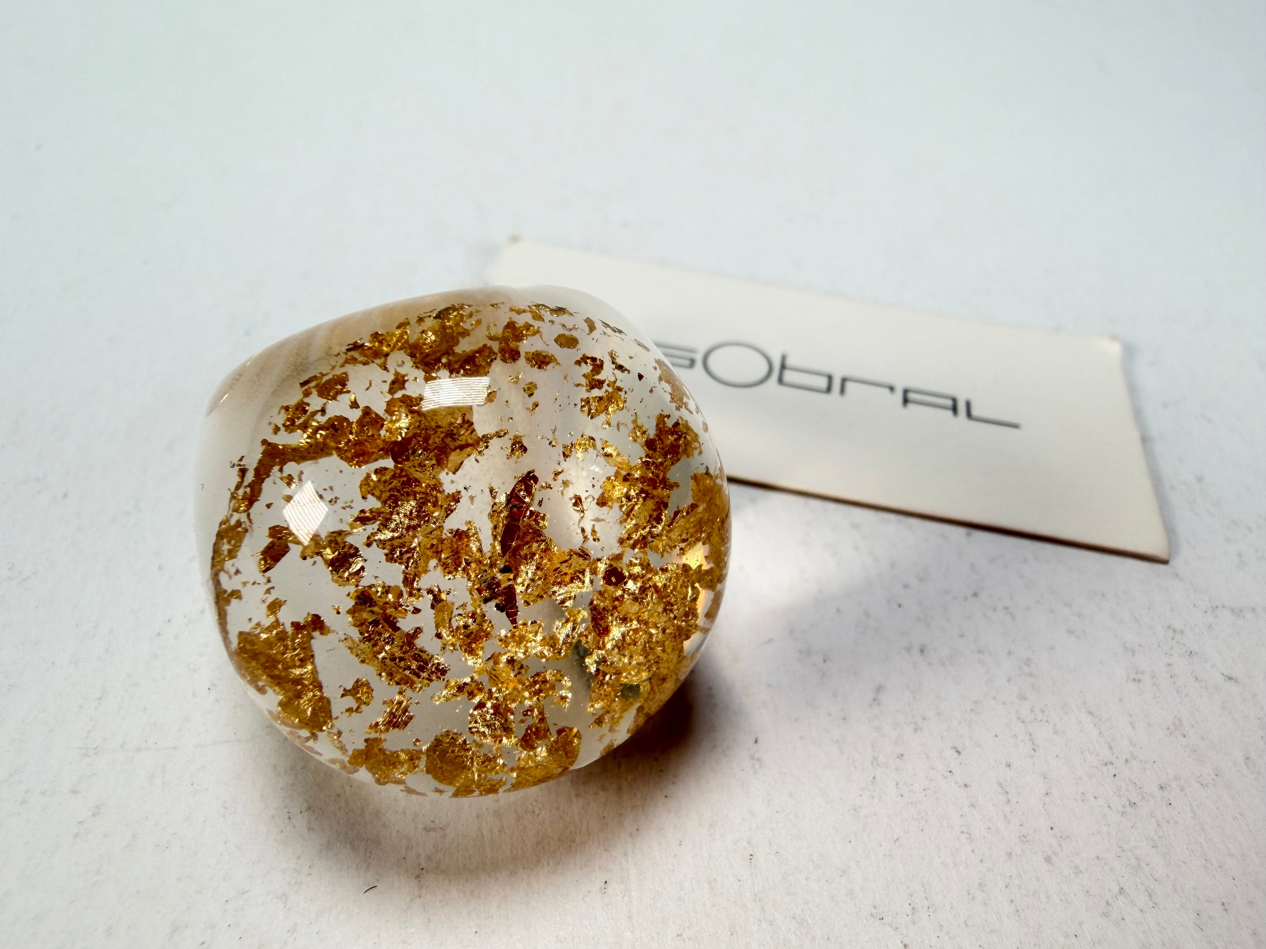 Sobral - Metalique "Apolo" Resin Ring ( 002836 ) - Size UK R / US 9