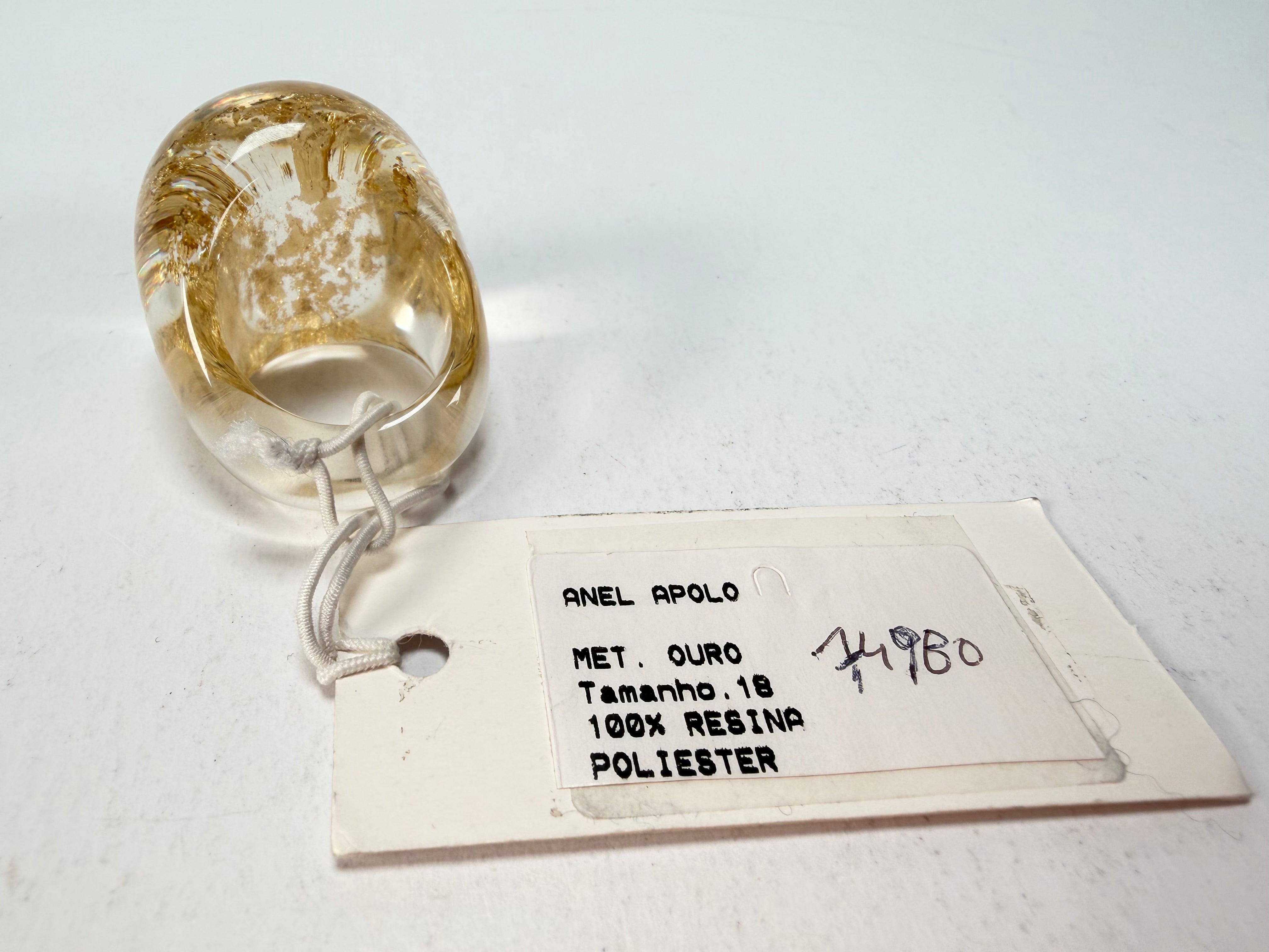 Sobral - Metalique "Apolo" Resin Ring ( 002836 ) - Size UK R / US 9