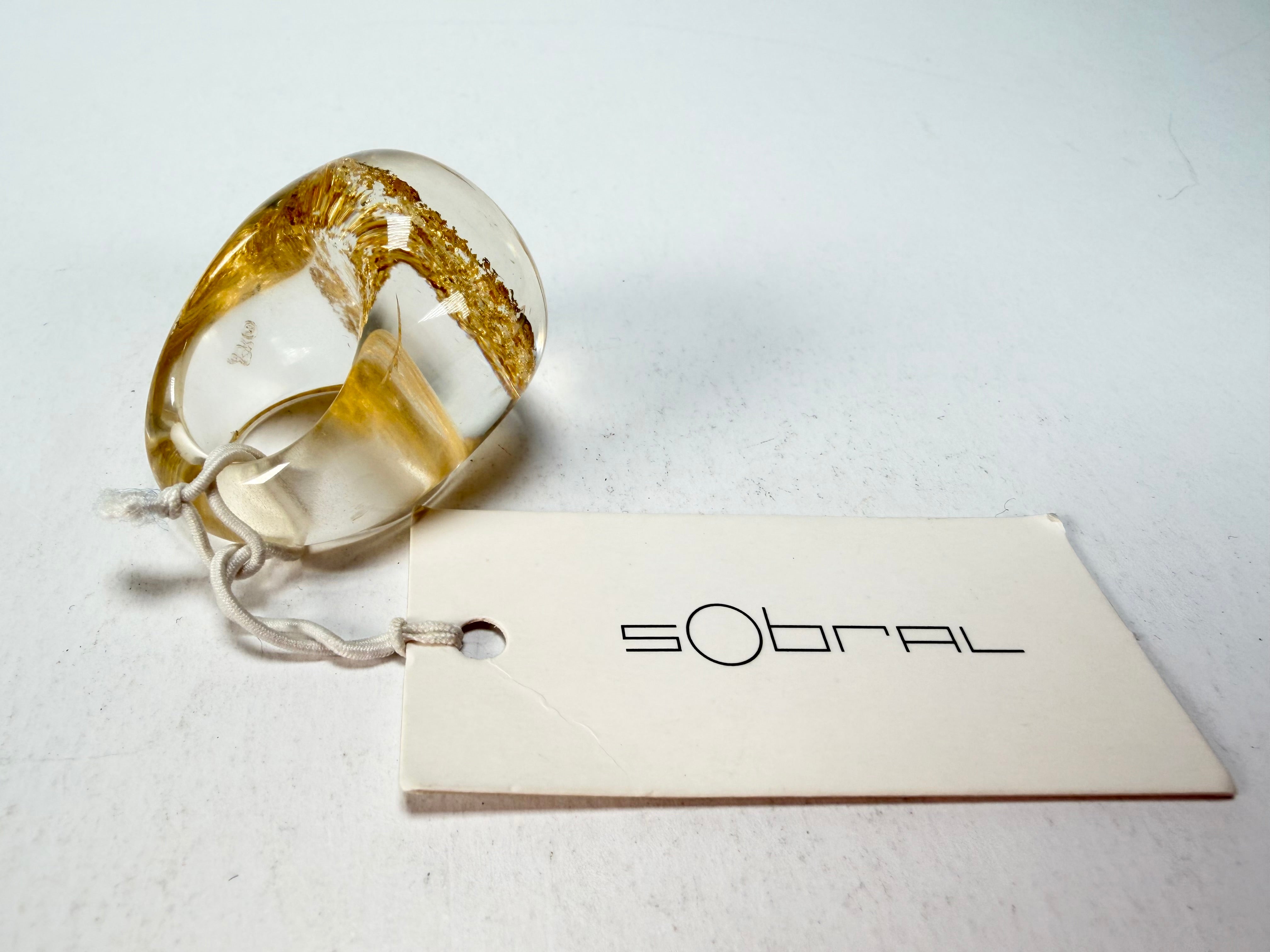 Sobral - Metalique "Apolo" Resin Ring ( 002836 ) - Size UK R / US 9