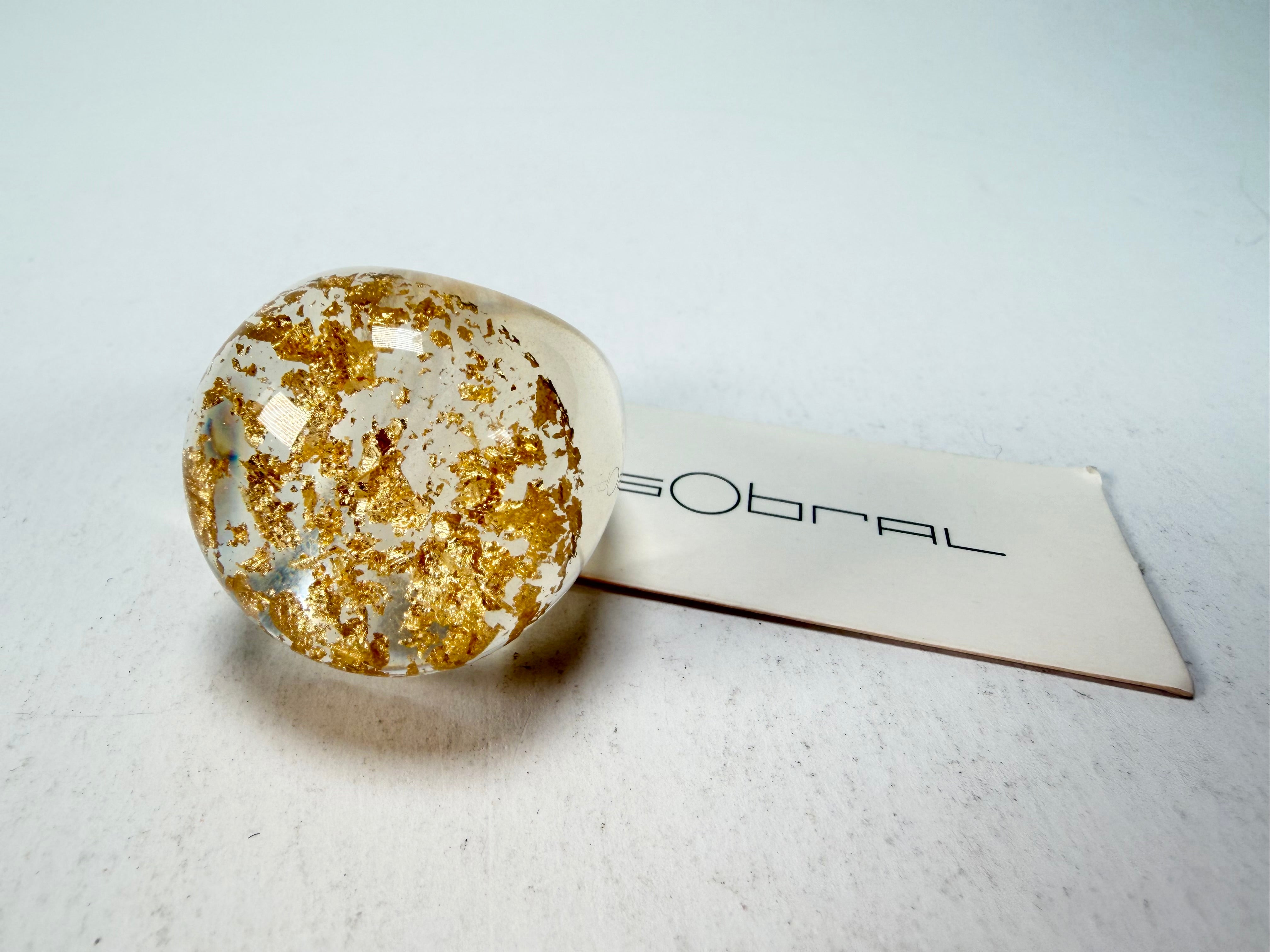 Sobral - Metalique "Apolo" Resin Ring ( 002836 ) - Size UK R / US 9