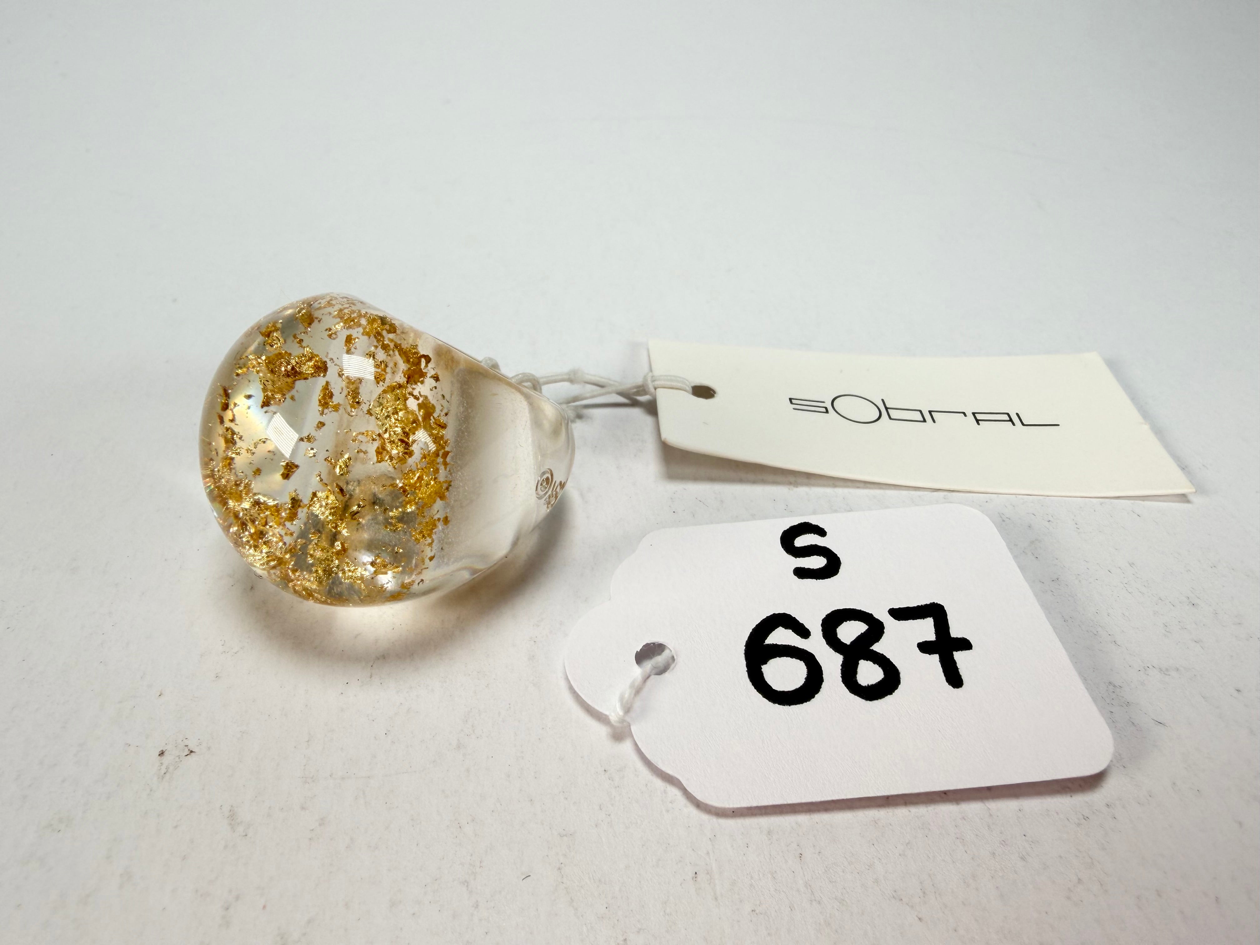 Sobral - Metalique "Apolo" Resin Ring ( 002836 ) - Size UK S / US 9