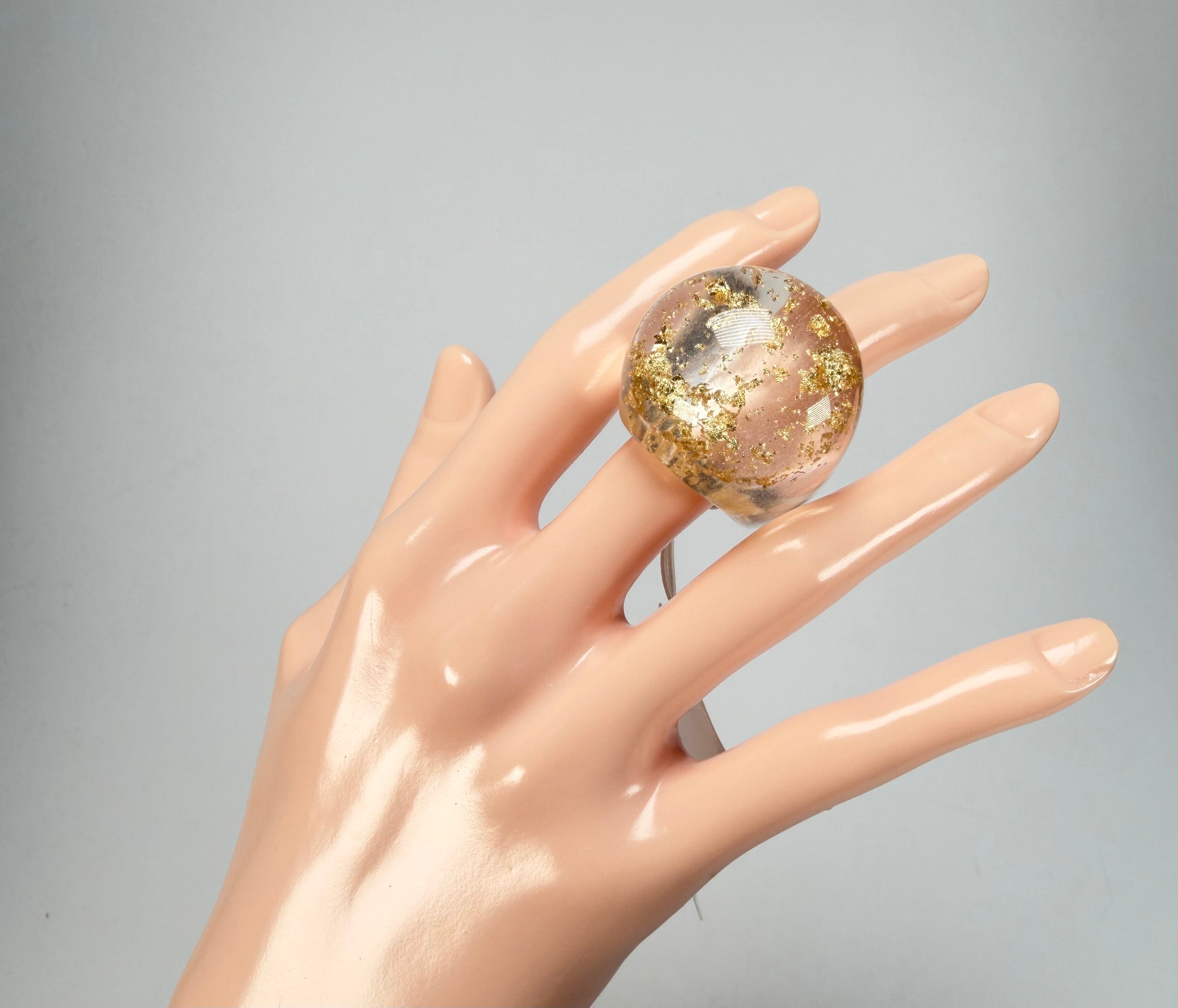 Sobral - Metalique "Apolo" Resin Ring ( 002836 ) - Size UK S / US 9