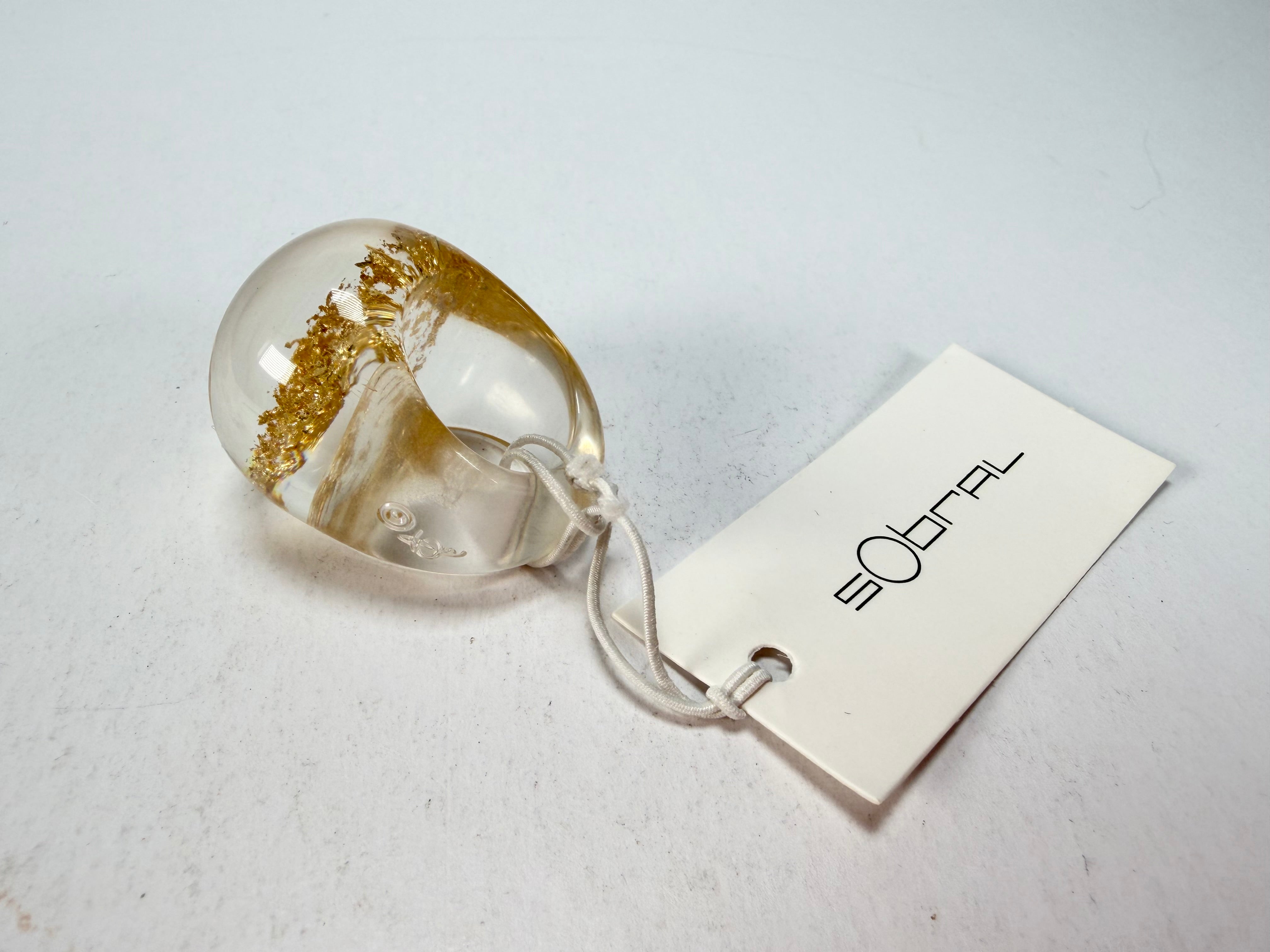 Sobral - Metalique "Apolo" Resin Ring ( 002836 ) - Size UK S / US 9