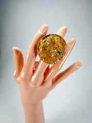 Sobral - Metalique "Cone" Resin Ring ( 000000 ) - Size UK J / US 5