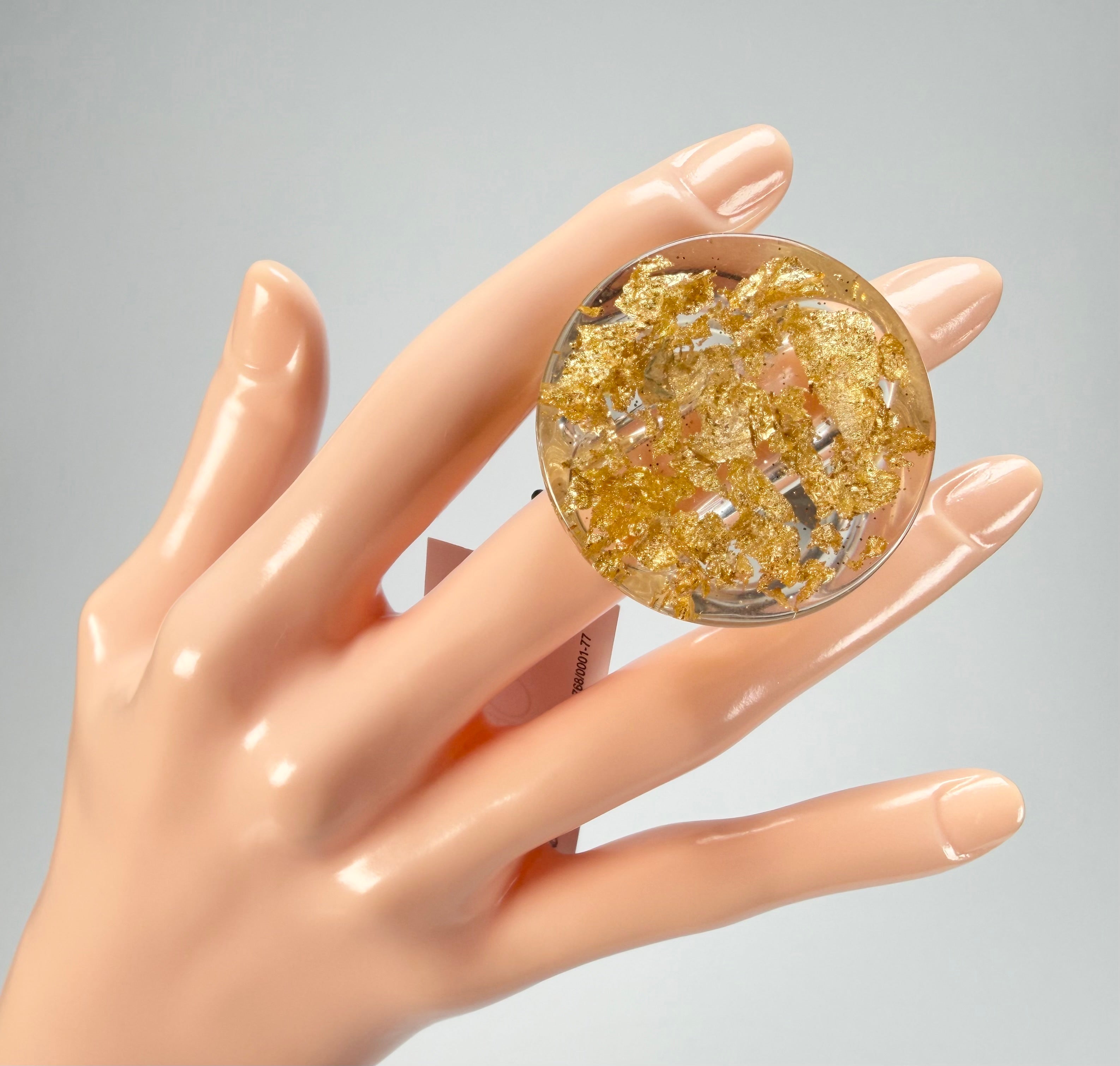 Sobral - Metalique "Cone" Resin Ring ( 000000 ) - Size UK J / US 5