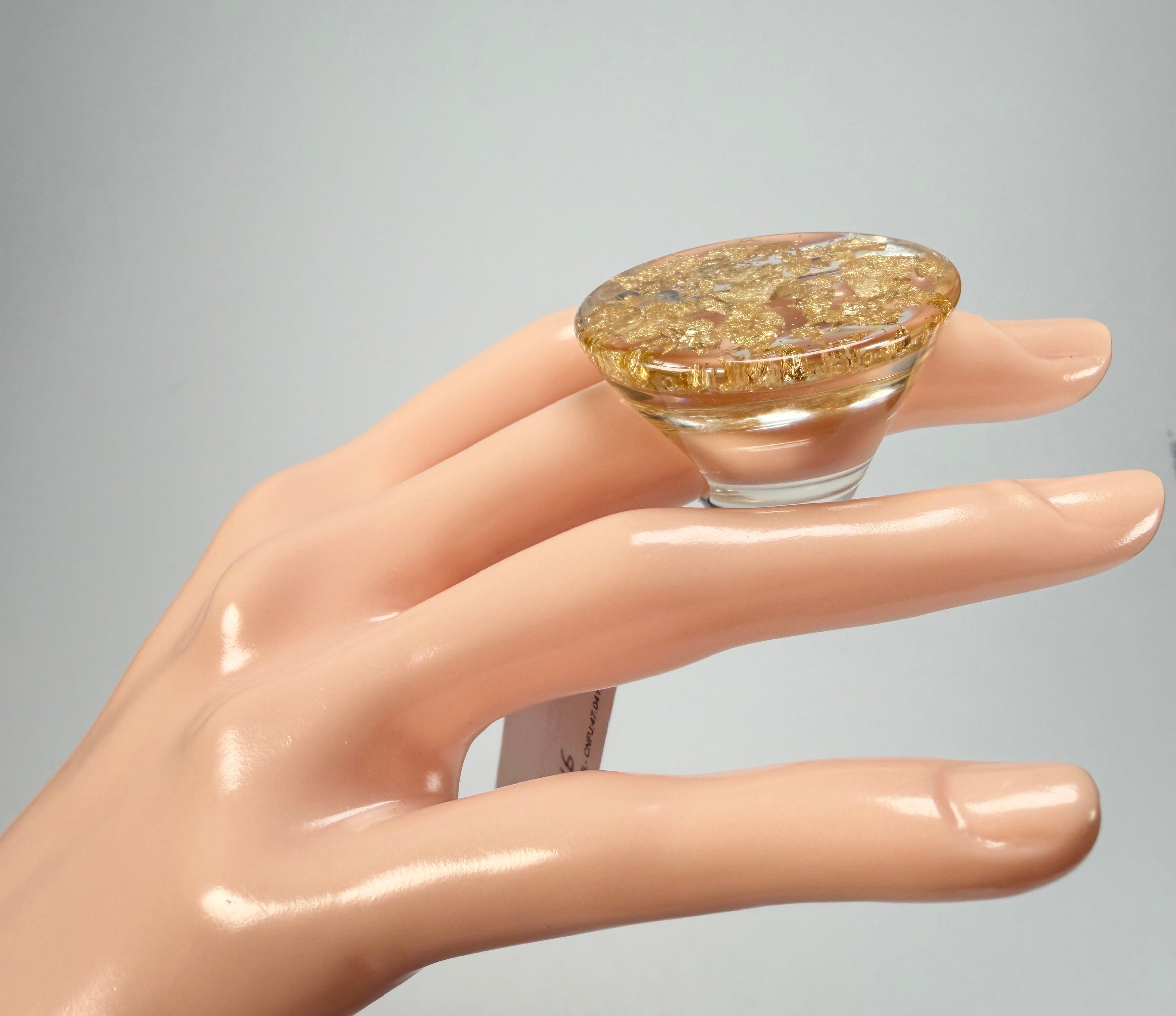 Sobral - Metalique "Cone" Resin Ring ( 000000 ) - Size UK J / US 5