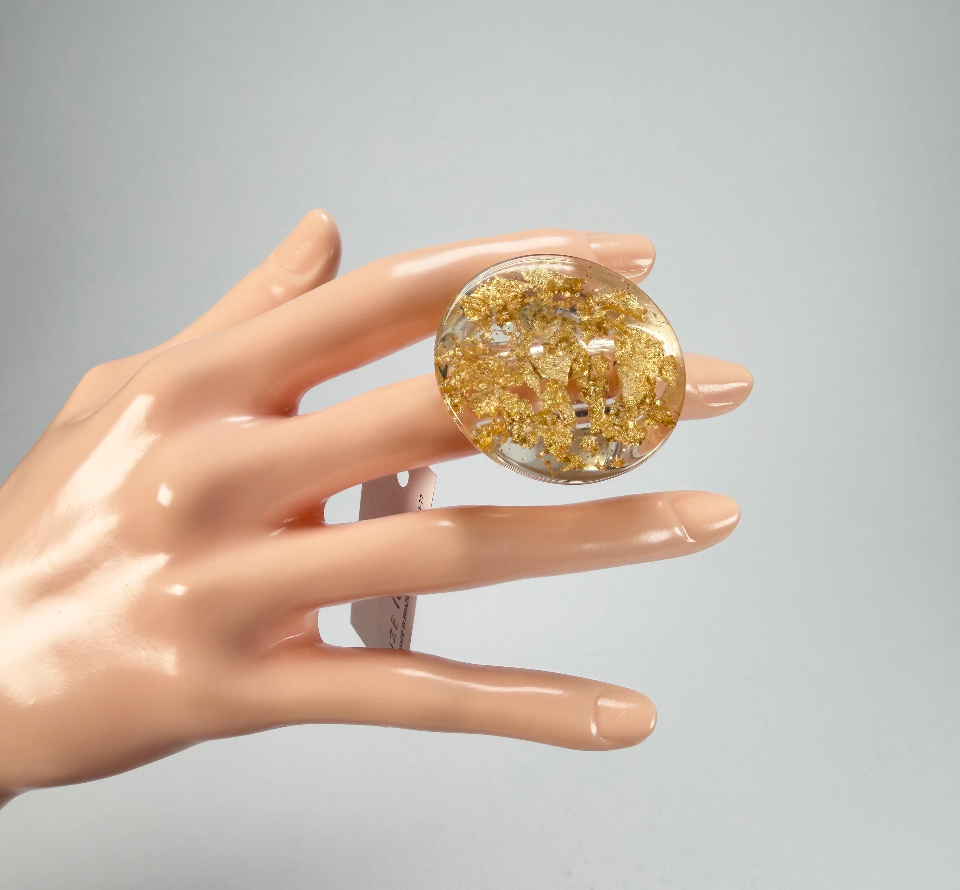 Sobral - Metalique "Cone" Resin Ring ( 000000 ) - Size UK J / US 5