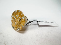 Sobral - Metalique "Cone" Resin Ring ( 000000 ) - Size UK J / US 5