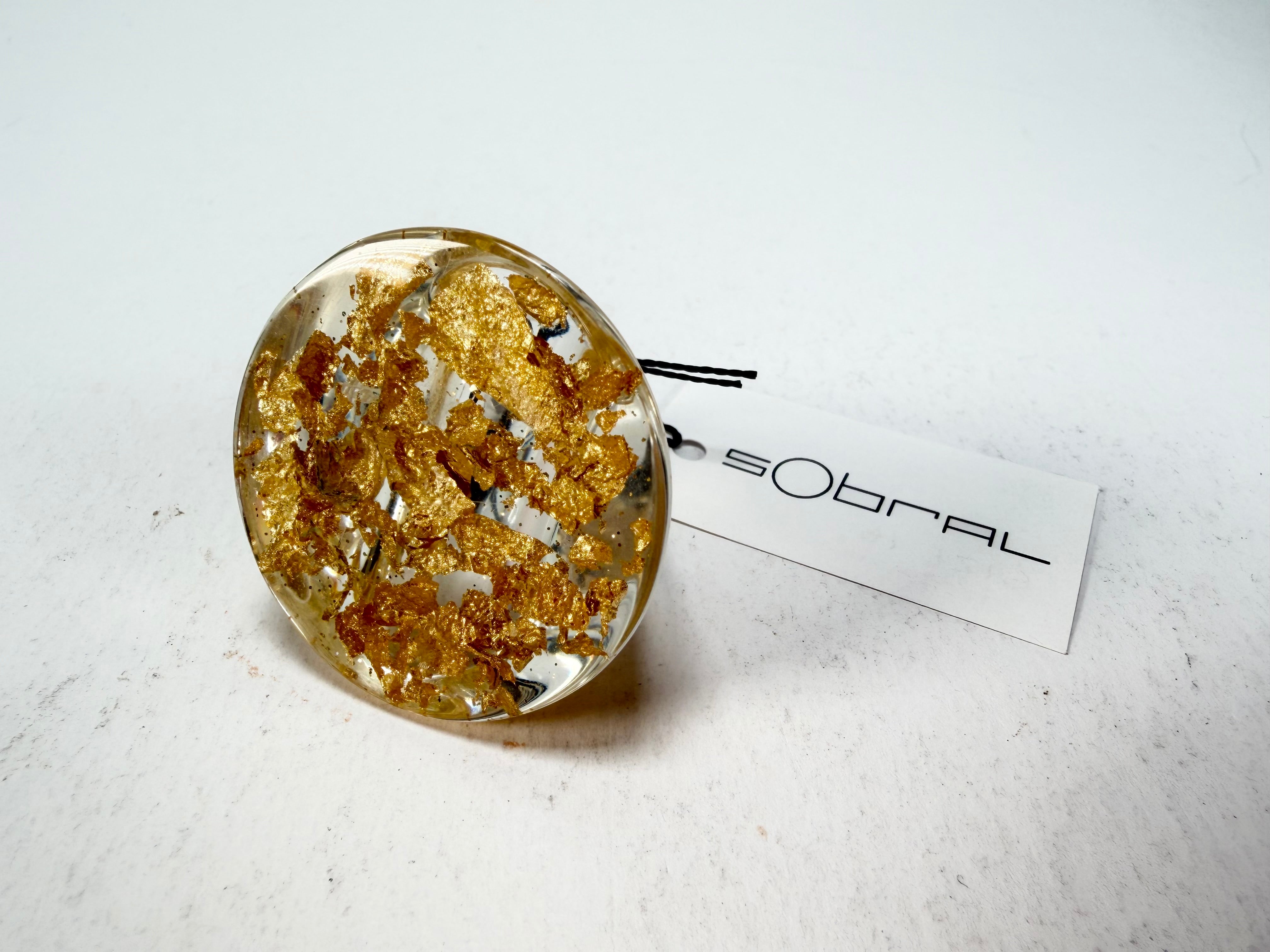 Sobral - Metalique "Cone" Resin Ring ( 000000 ) - Size UK J / US 5