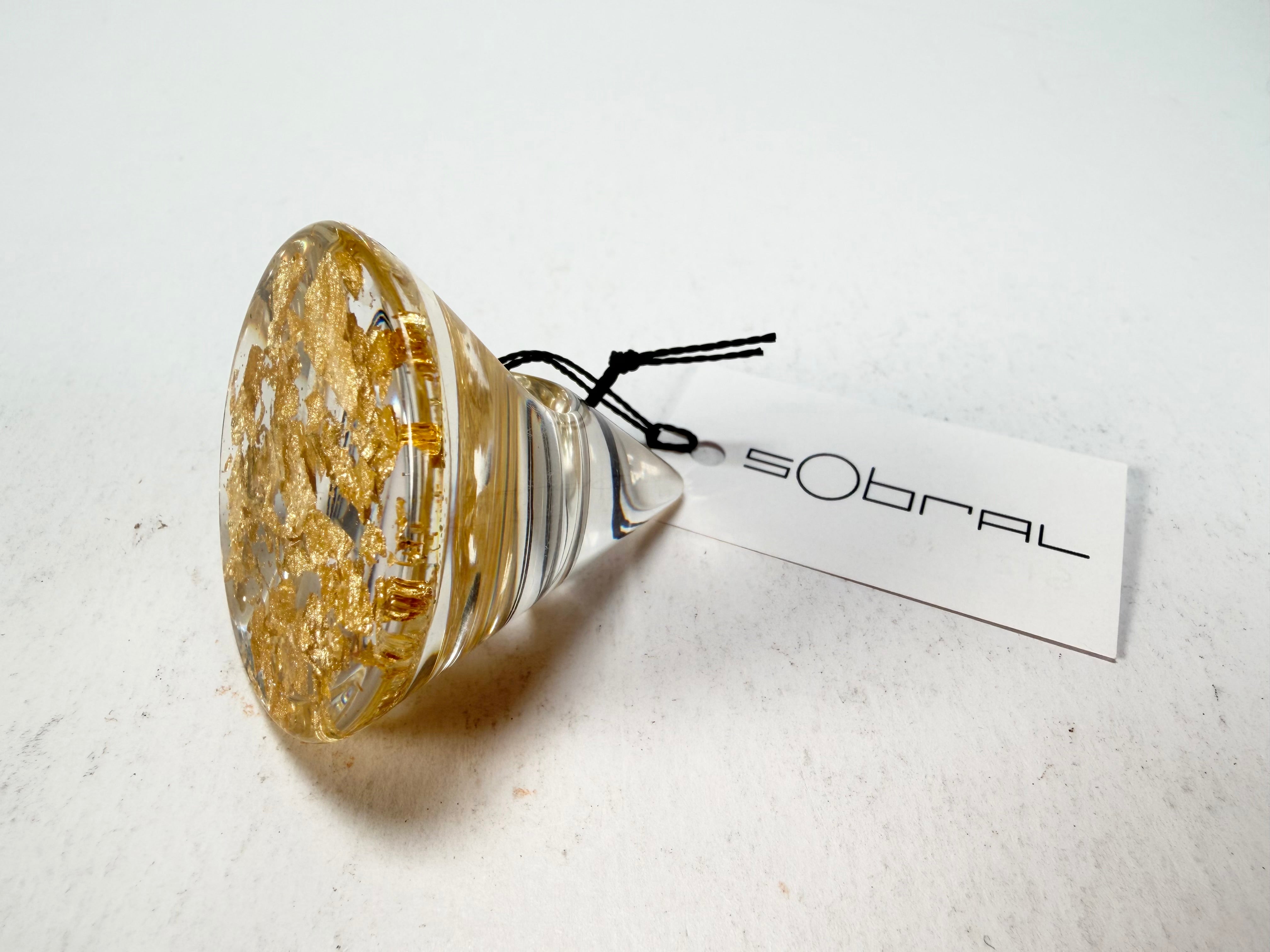 Sobral - Metalique "Cone" Resin Ring ( 000000 ) - Size UK J / US 5