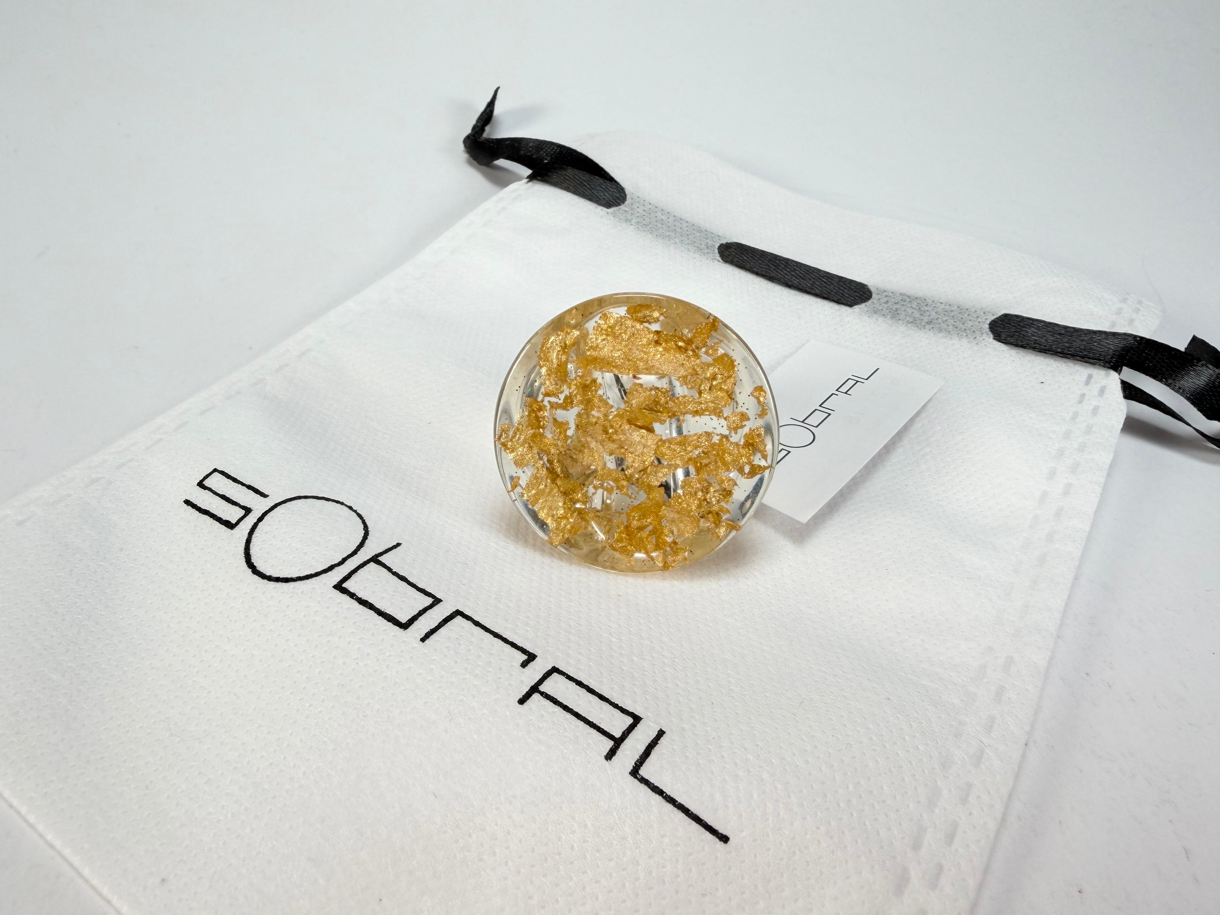 Sobral - Metalique "Cone" Resin Ring ( 000000 ) - Size UK J / US 5