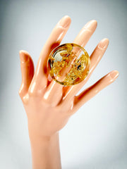 Sobral - Metalique "Cone" Resin Ring ( 000000 ) - Size UK N / US 7