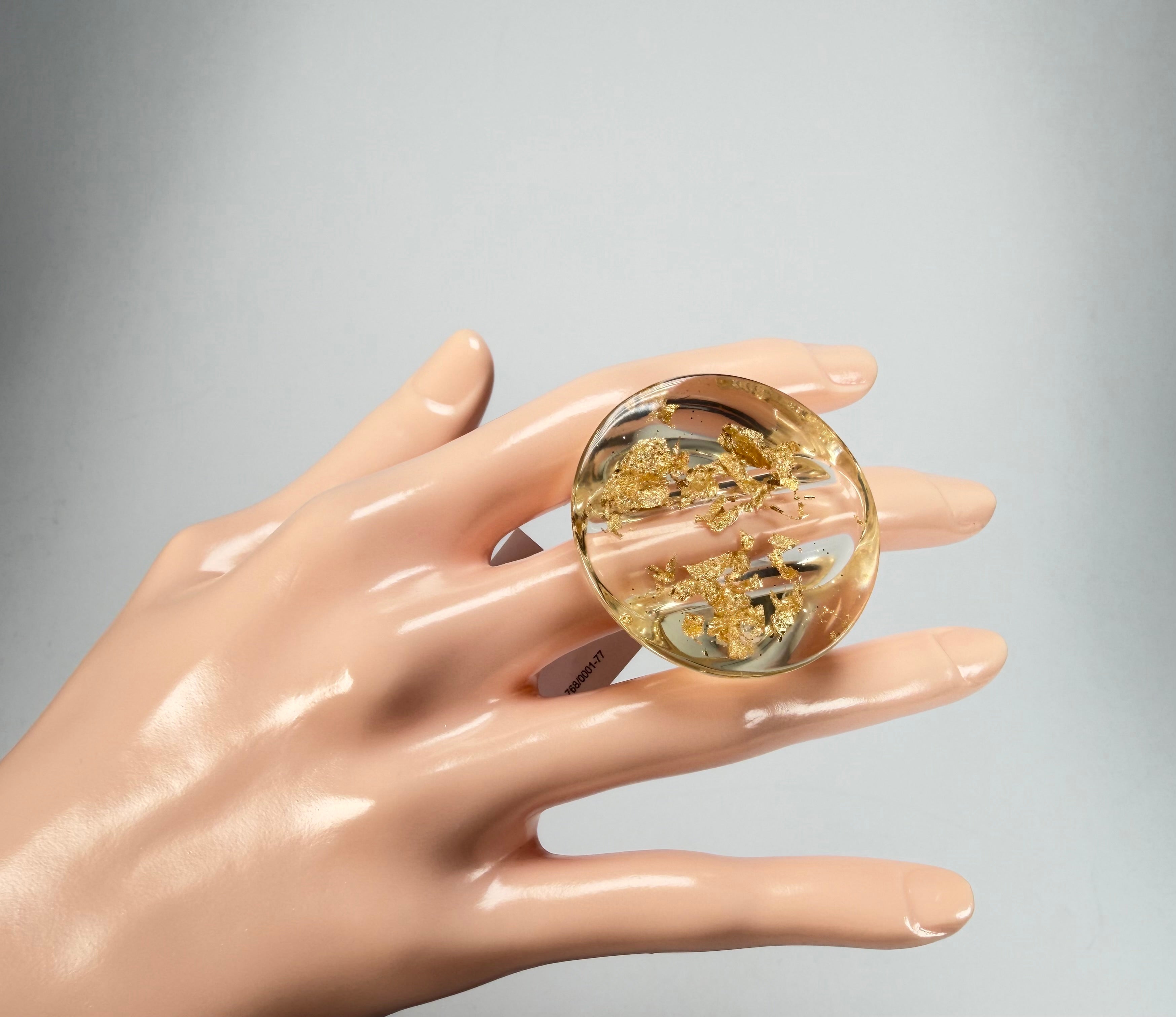 Sobral - Metalique "Cone" Resin Ring ( 000000 ) - Size UK N / US 7