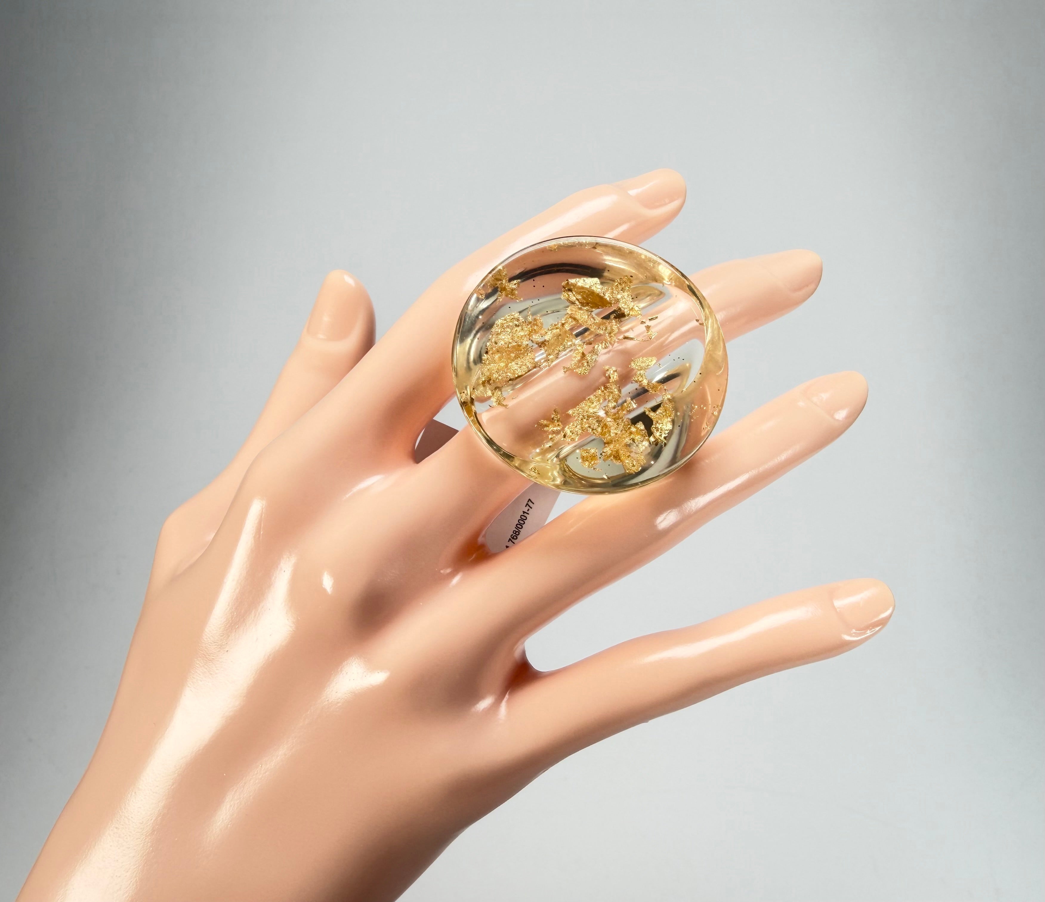 Sobral - Metalique "Cone" Resin Ring ( 000000 ) - Size UK N / US 7