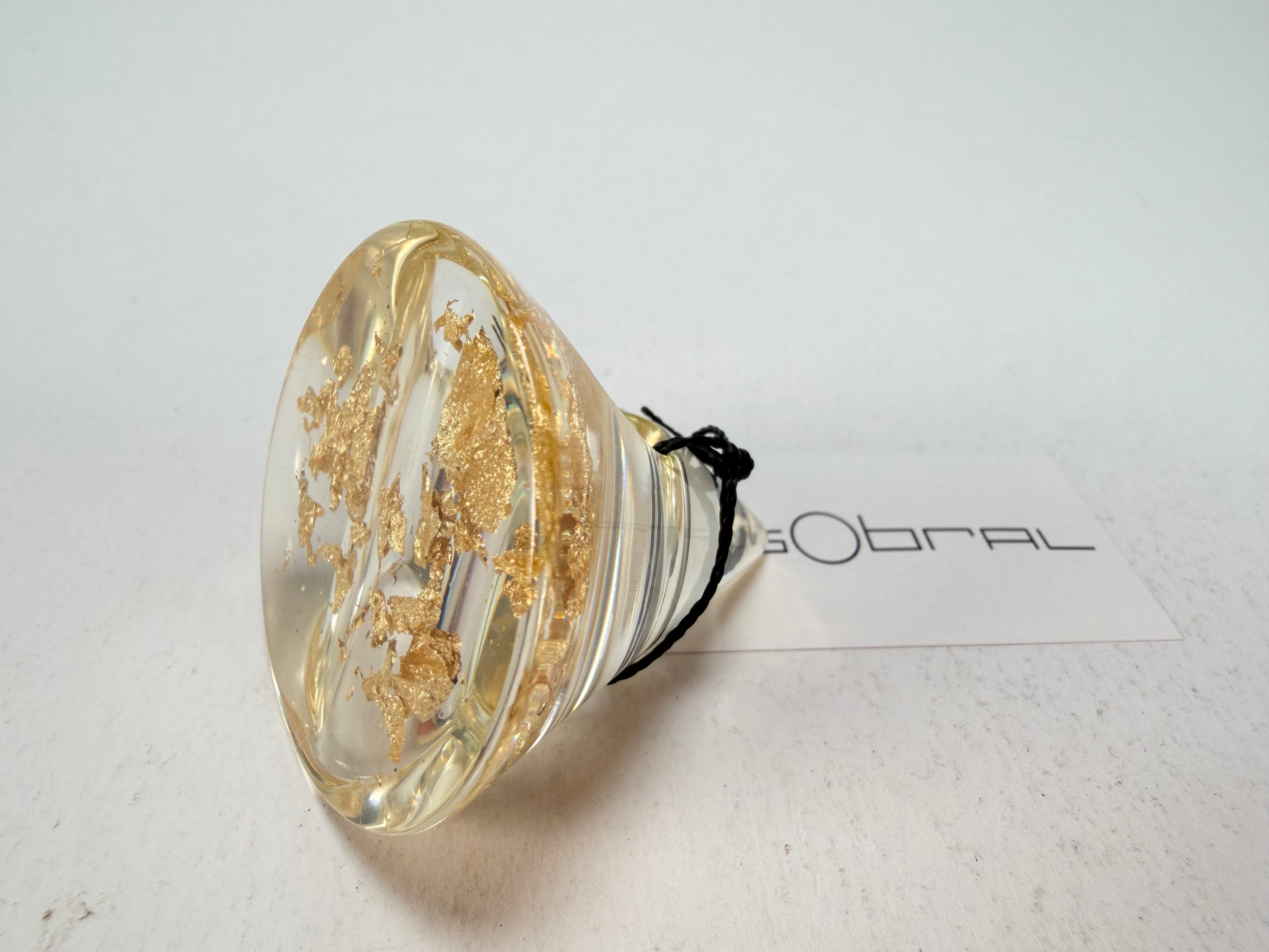 Sobral - Metalique "Cone" Resin Ring ( 000000 ) - Size UK N / US 7