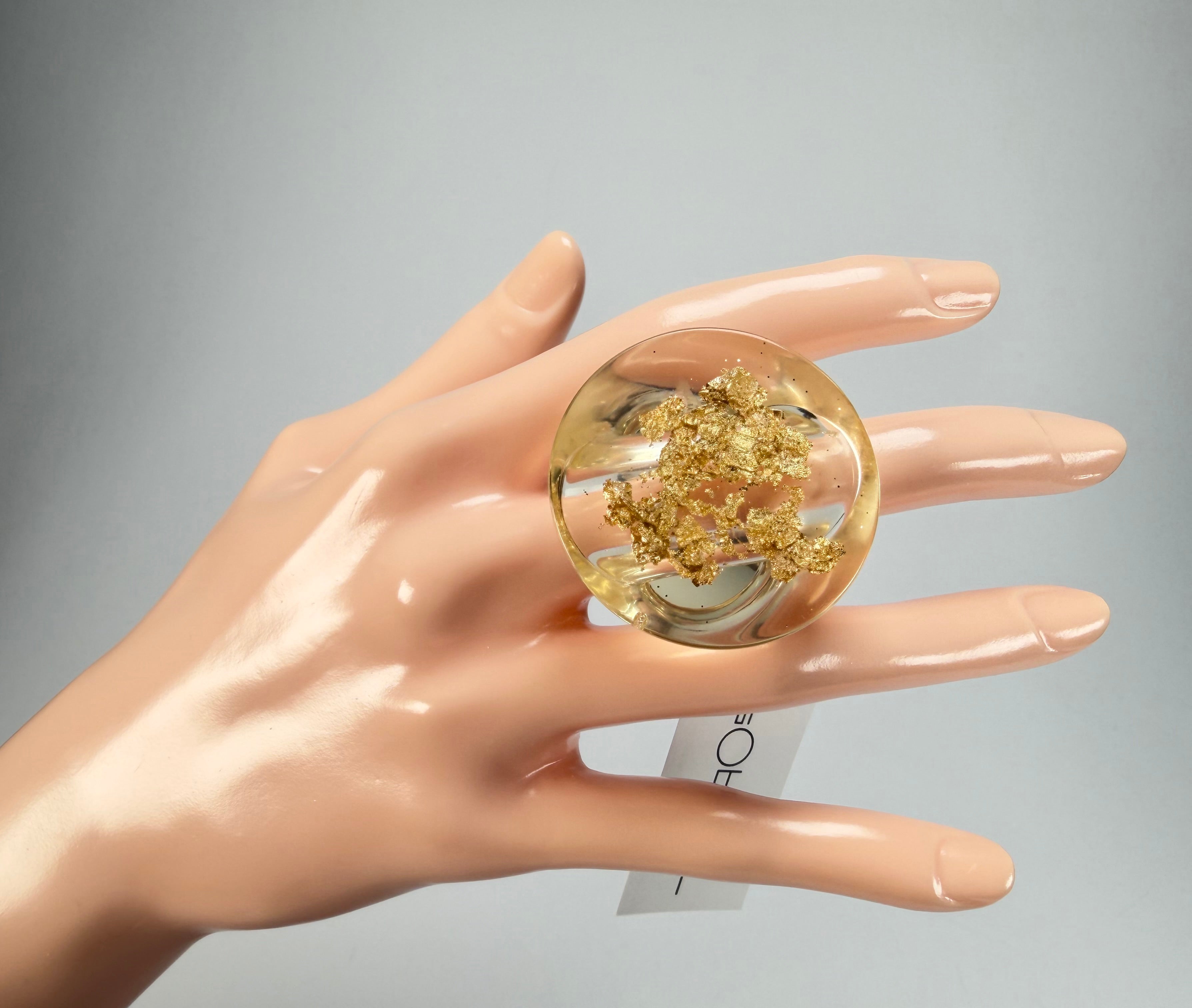 Sobral - Metalique "Cone" Resin Ring ( 000000 ) - Size UK P / US 7.5