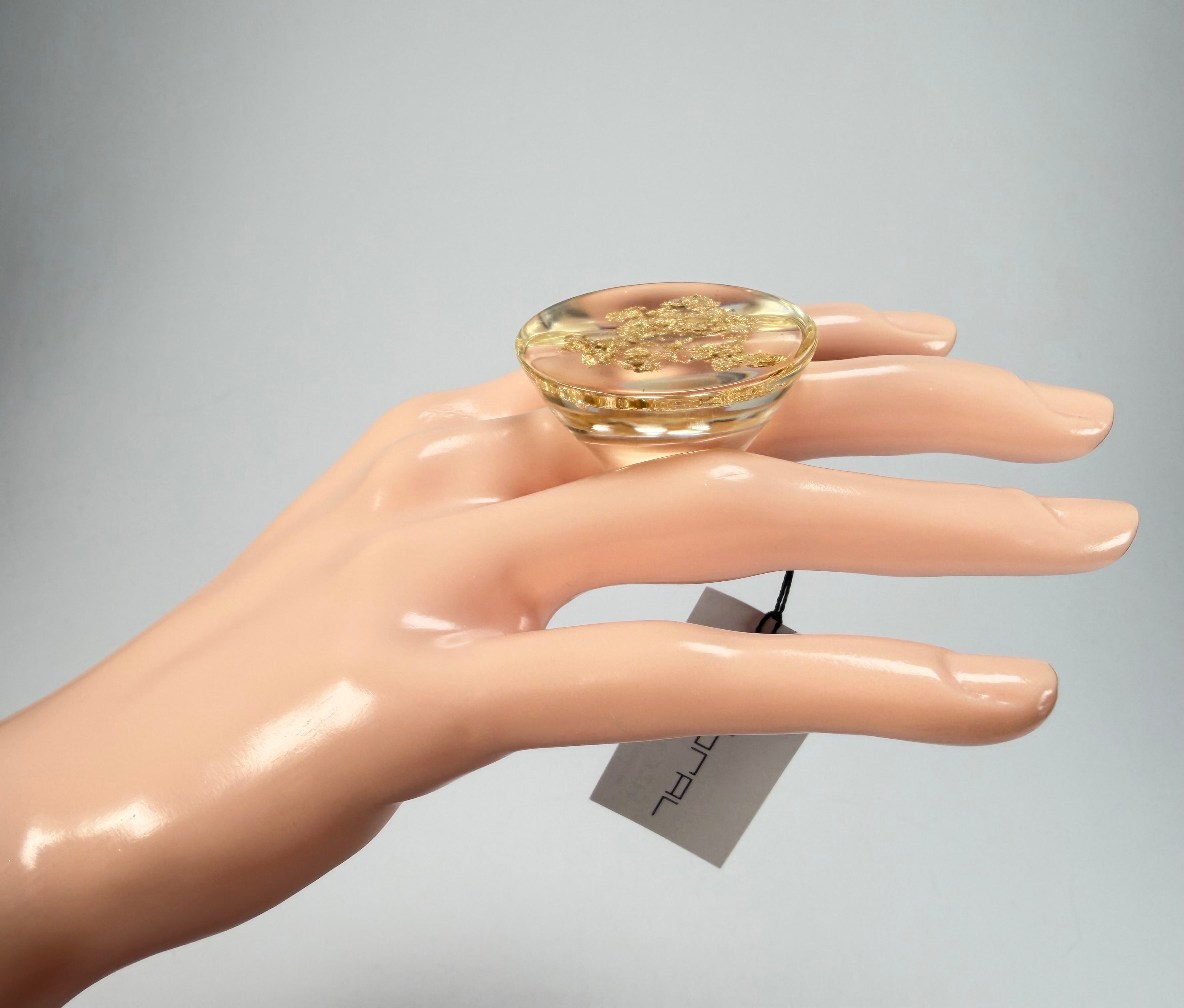 Sobral - Metalique "Cone" Resin Ring ( 000000 ) - Size UK P / US 7.5