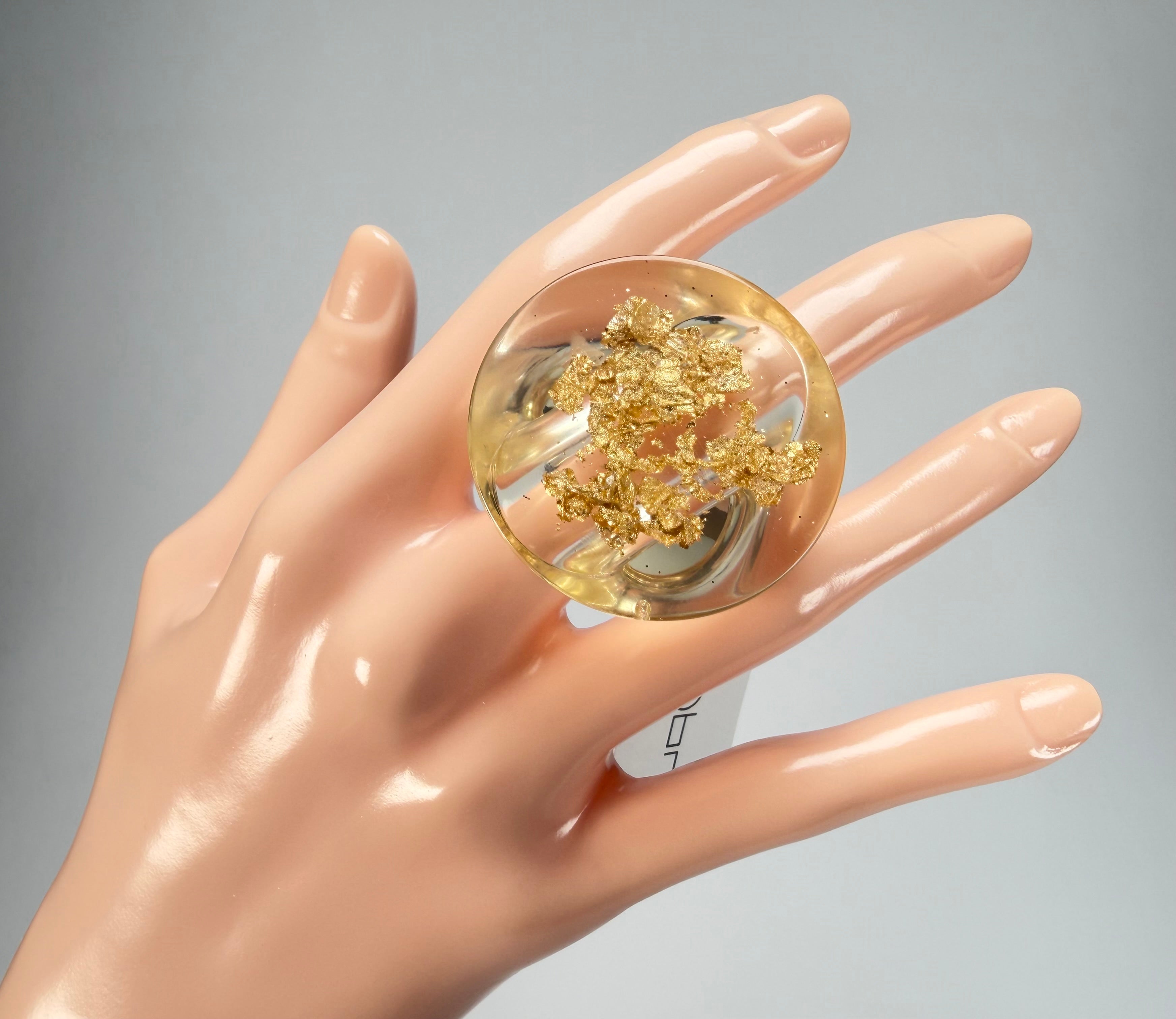 Sobral - Metalique "Cone" Resin Ring ( 000000 ) - Size UK P / US 7.5