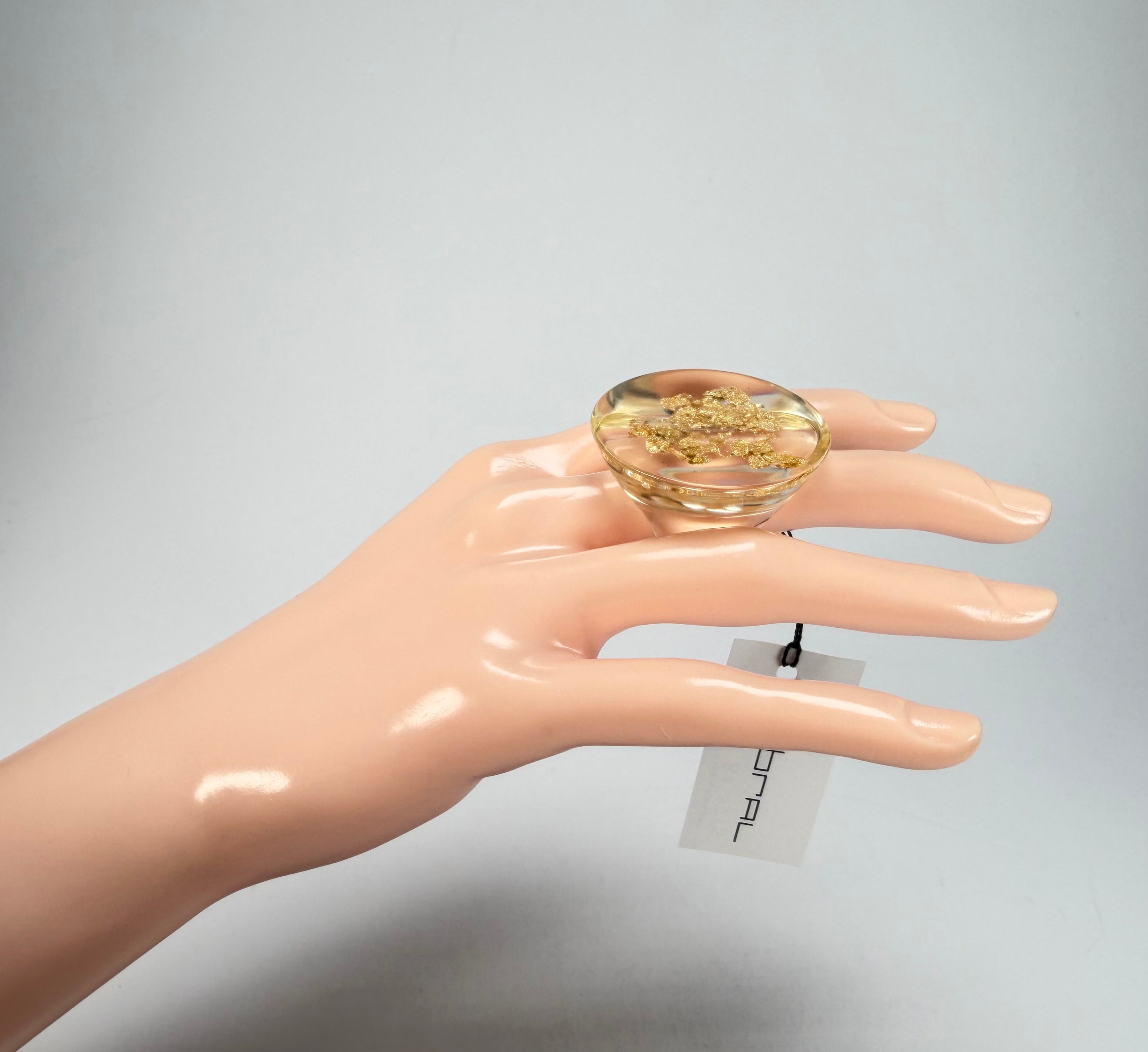 Sobral - Metalique "Cone" Resin Ring ( 000000 ) - Size UK P / US 7.5