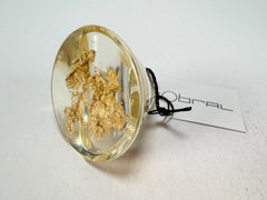 Sobral - Metalique "Cone" Resin Ring ( 000000 ) - Size UK P / US 7.5