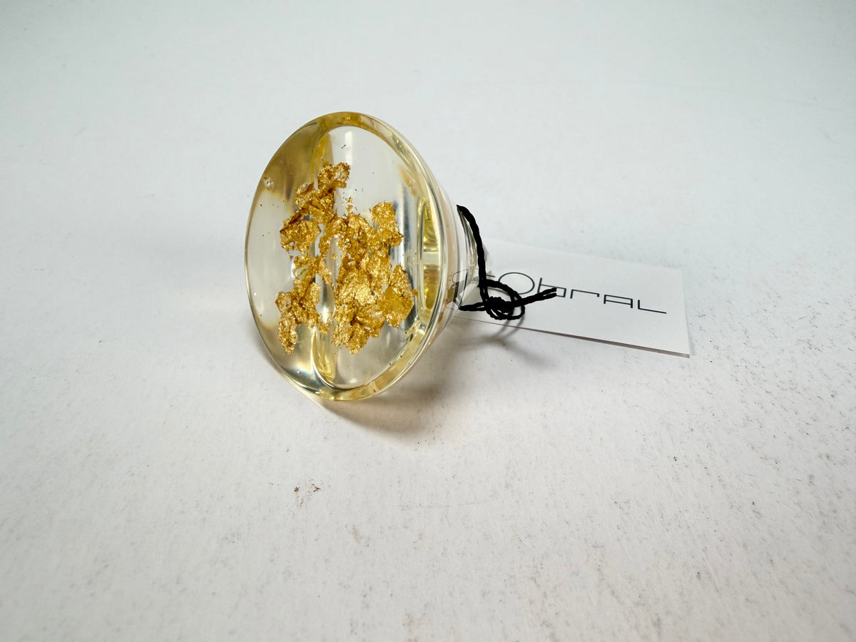 Sobral - Metalique "Cone" Resin Ring ( 000000 ) - Size UK P / US 7.5