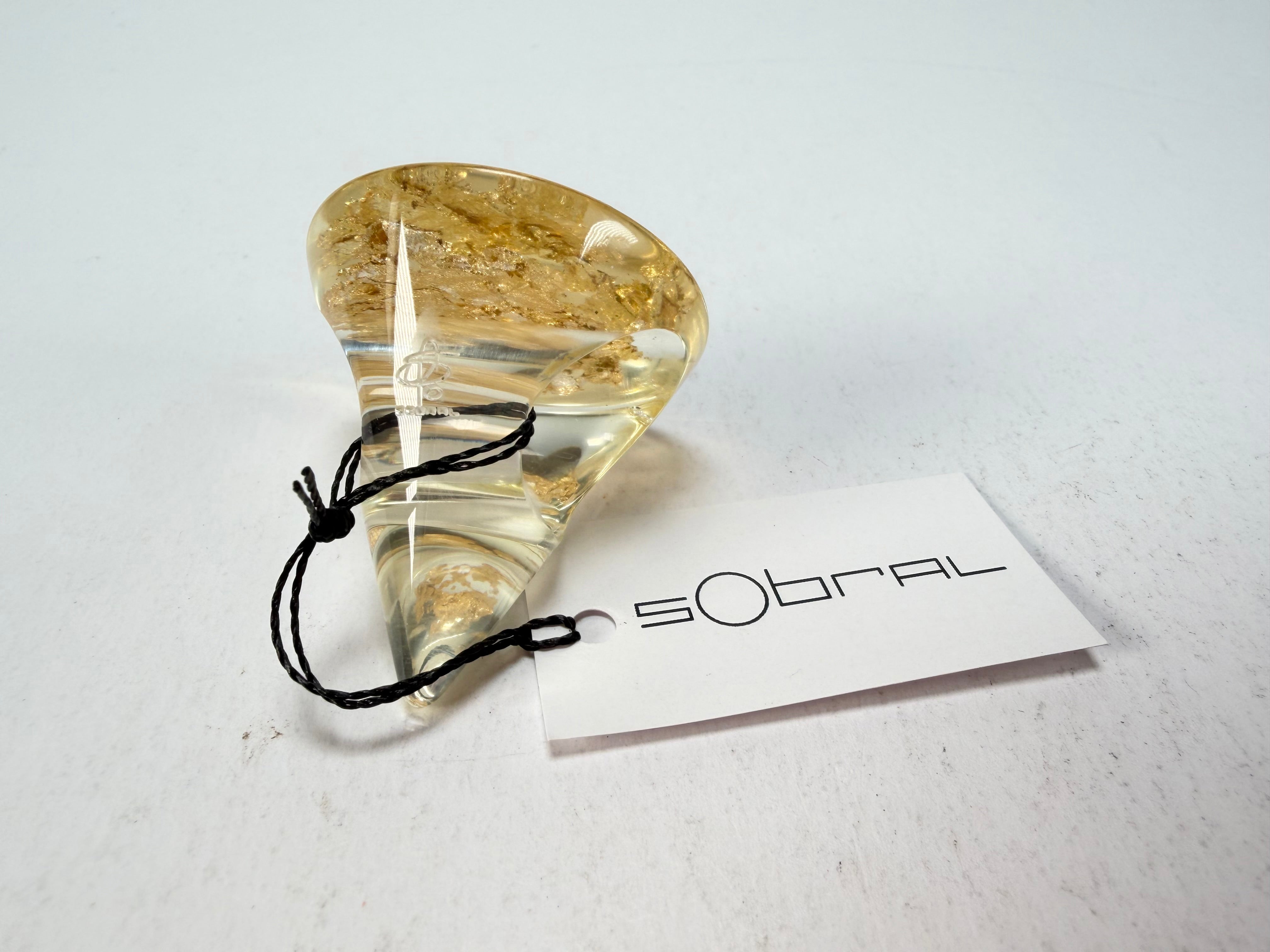 Sobral - Metalique "Cone" Resin Ring ( 000000 ) - Size UK P / US 7.5