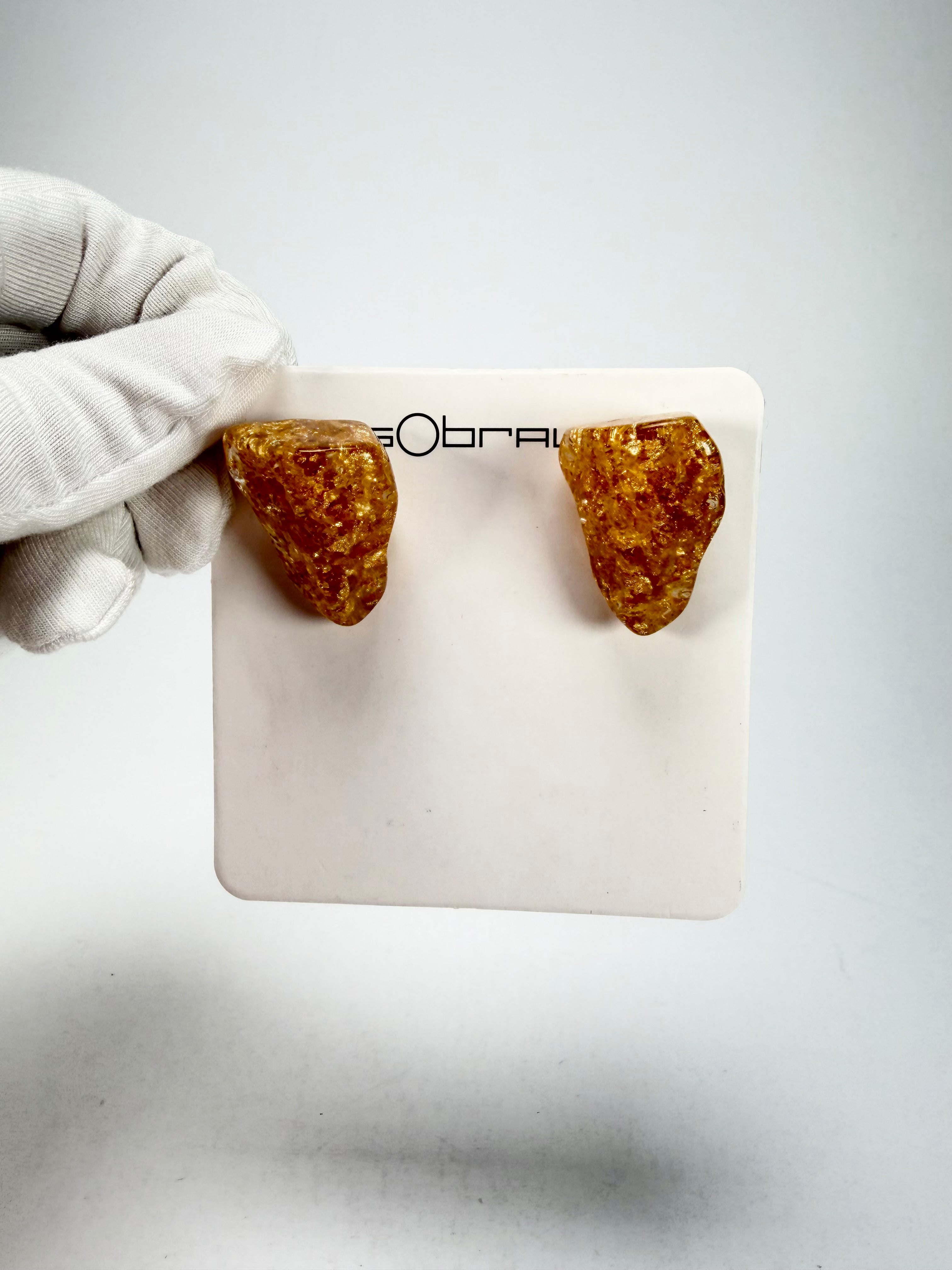 Sobral - Metalique "Compasso" Resin Earrings ( 000000 )
