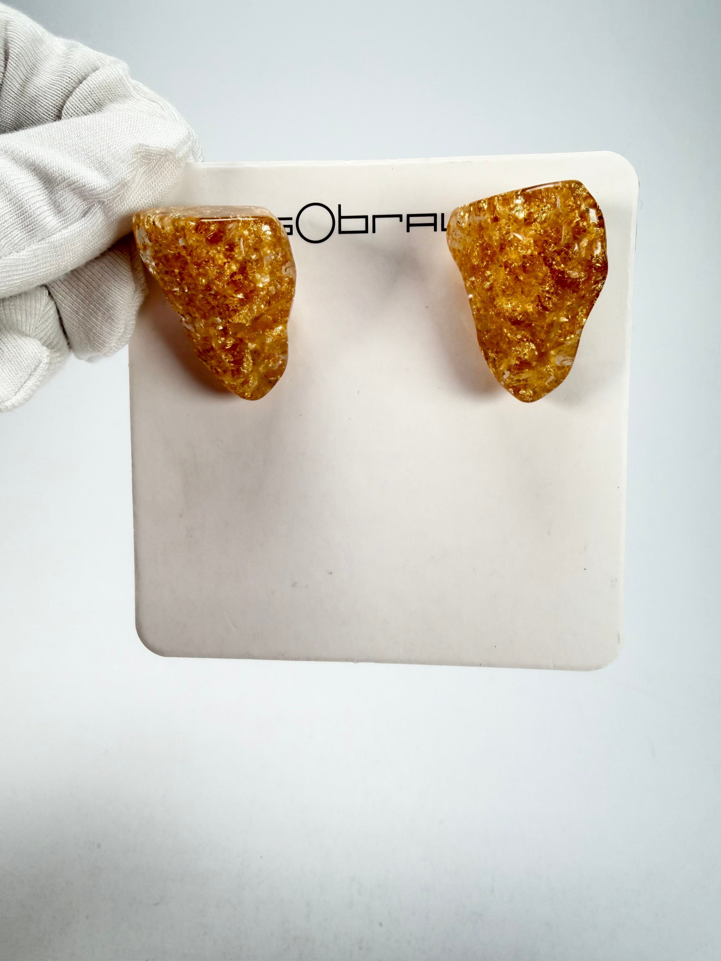 Sobral - Metalique "Compasso" Resin Earrings ( 000000 )