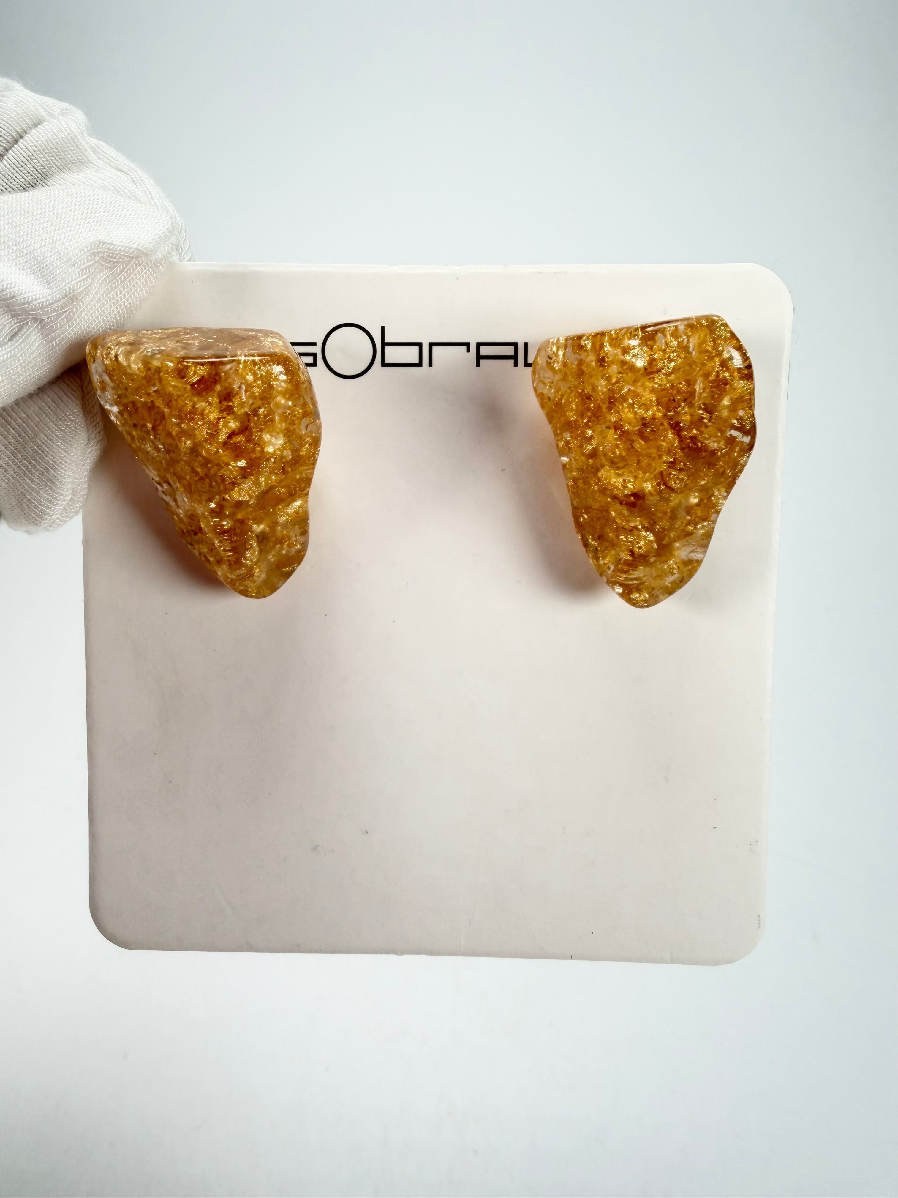 Sobral - Metalique "Compasso" Resin Earrings ( 000000 )