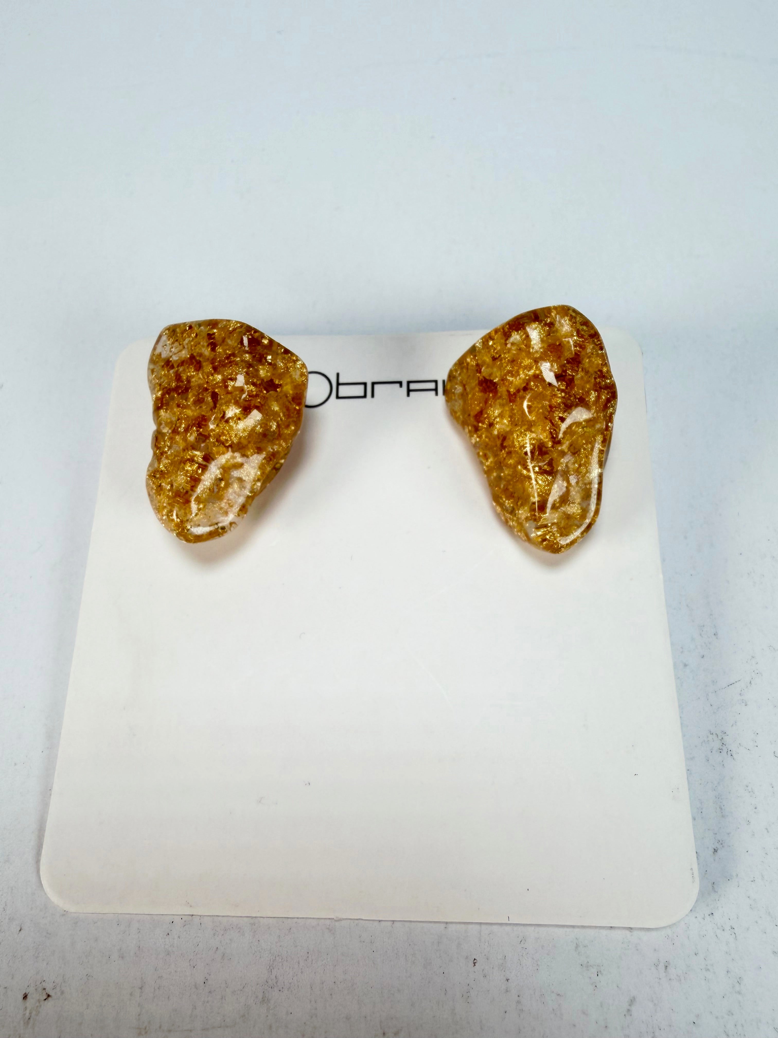 Sobral - Metalique "Compasso" Resin Earrings ( 000000 )