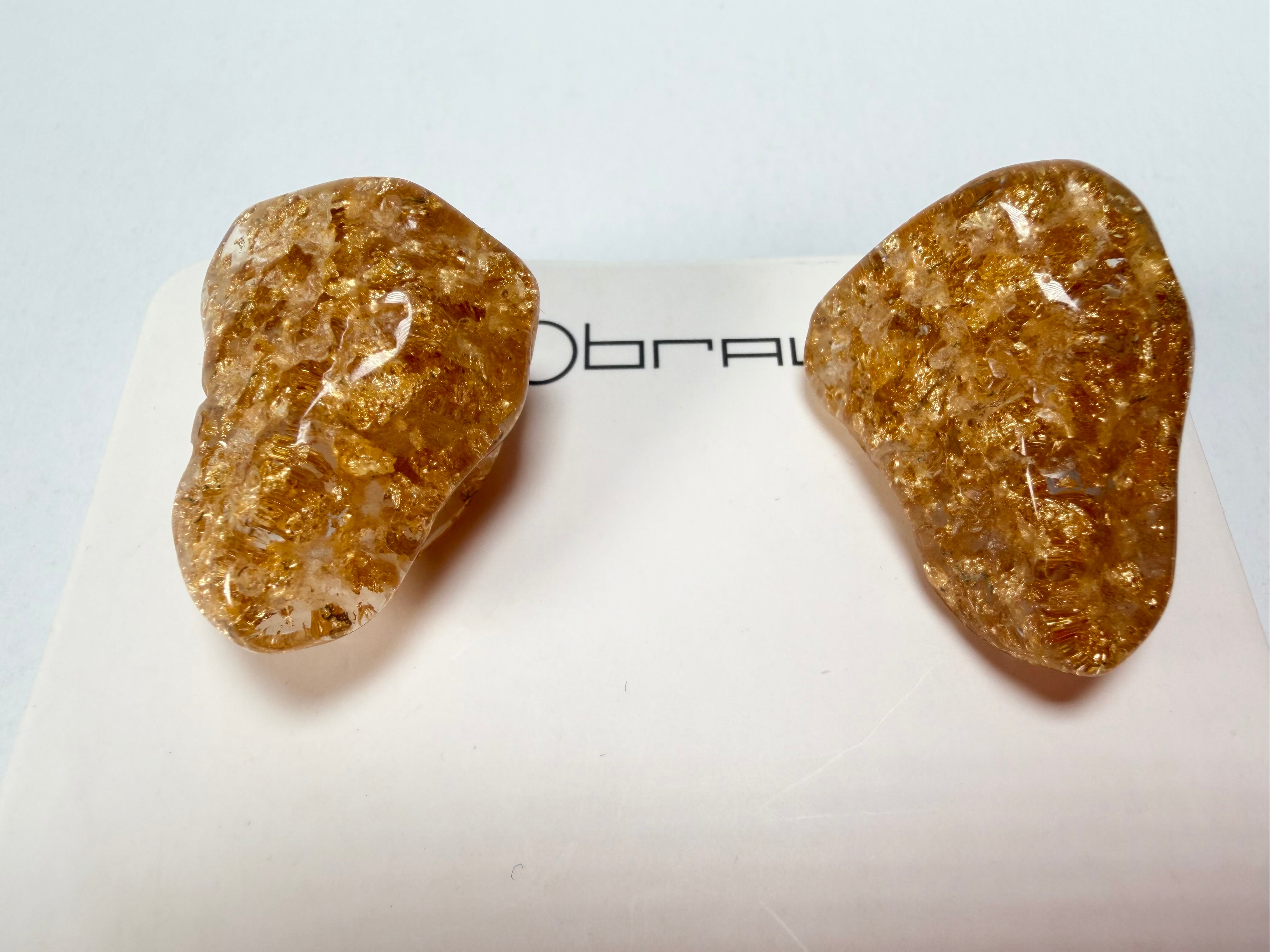 Sobral - Metalique "Compasso" Resin Earrings ( 000000 )